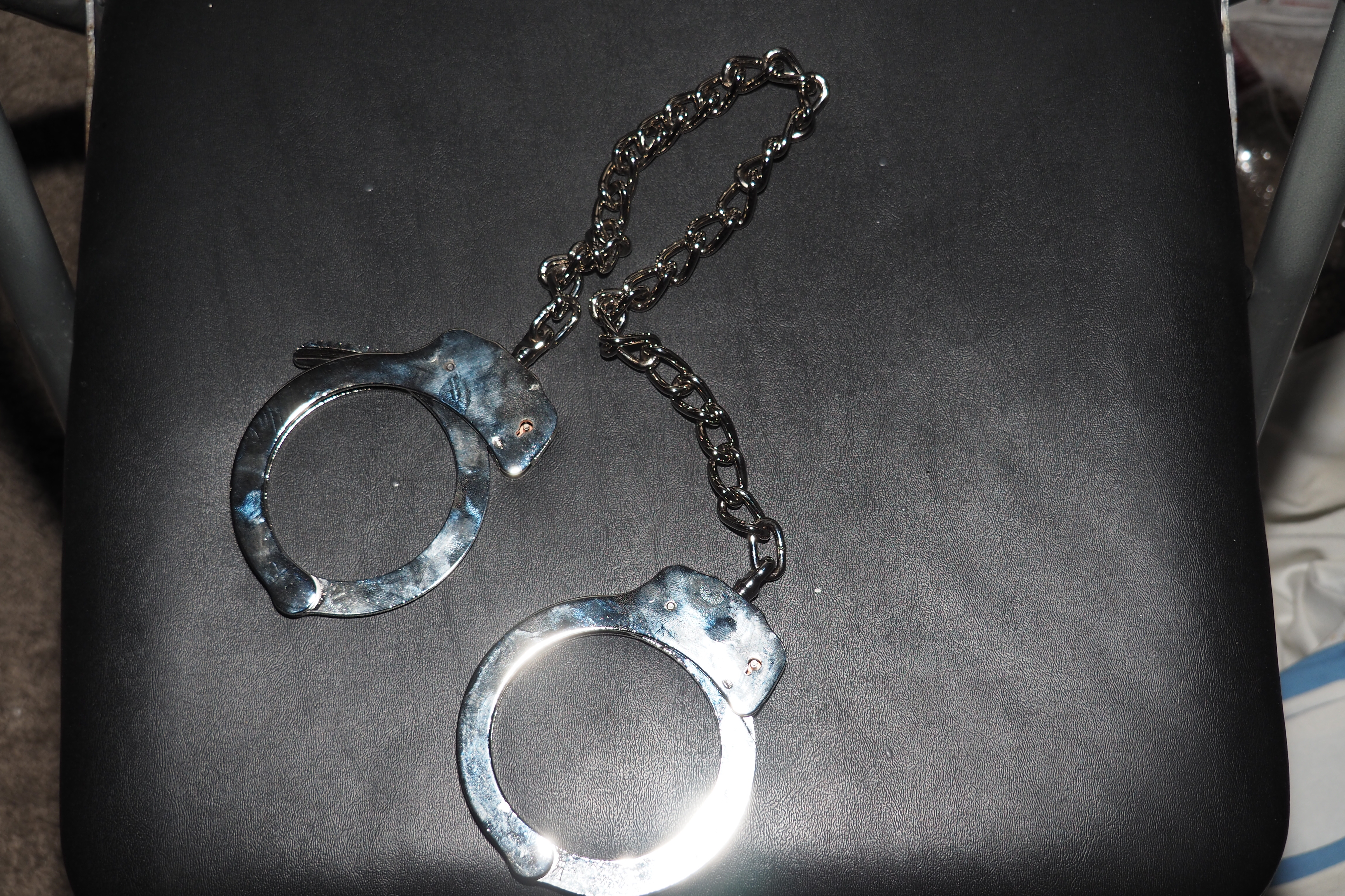 Pictured is a pair of shackles police discovered in Shanda Vander Ark’s home shortly after 15-year-old Timothy Ferguson’s death. Timothy died July 6, 2022, after suffering from months of torture and abuse at the hands’ of his mother, Shanda Vander Ark, and older brother, Paul Ferguson. Timothy weighed 69 pounds when he died.