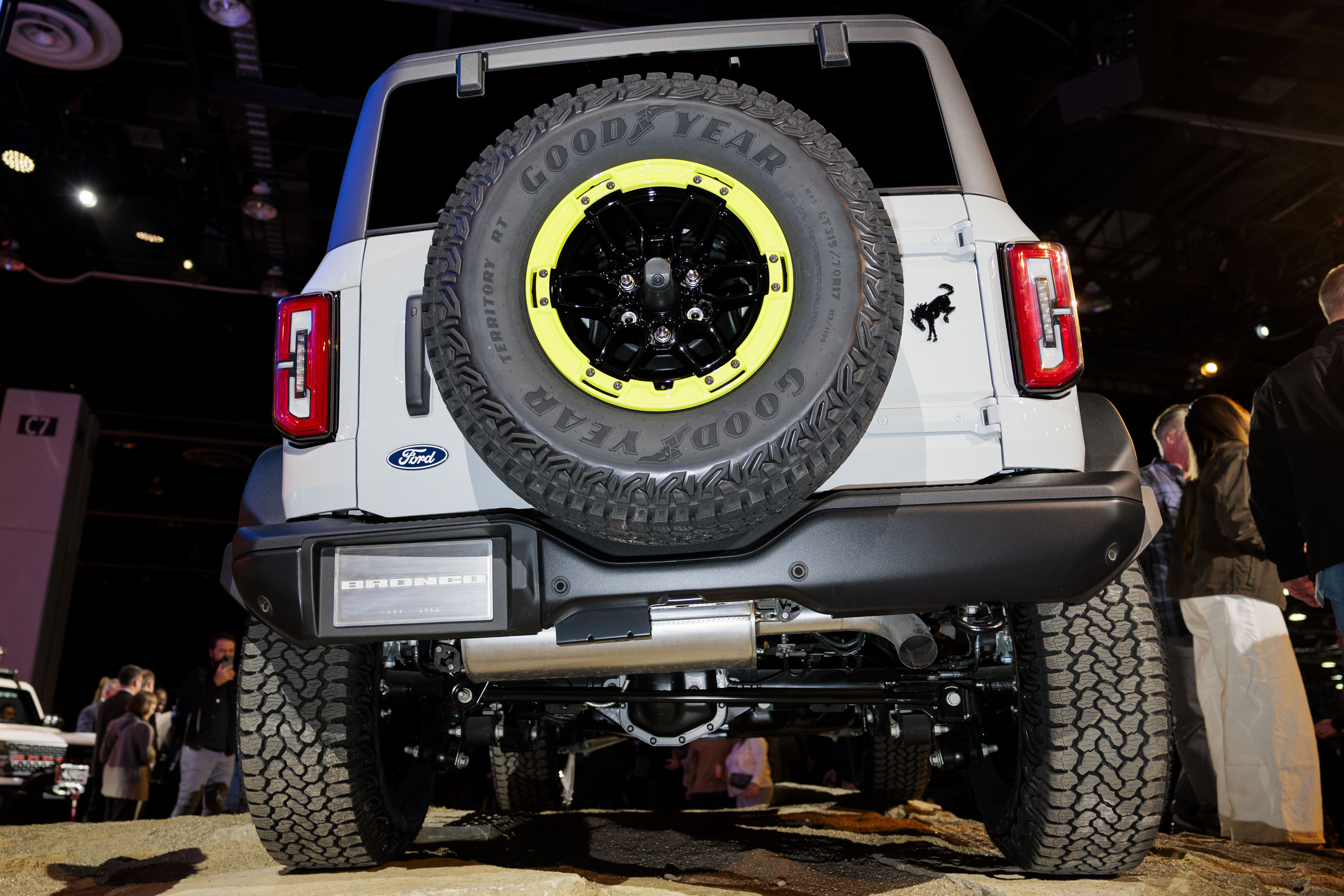 The Ford Bronco RTR, unveiled during a Ford Motor Company event ahead of the Detroit Auto Show at Huntinton Place in Detroit on Tuesday, Jan. 13 2026.
