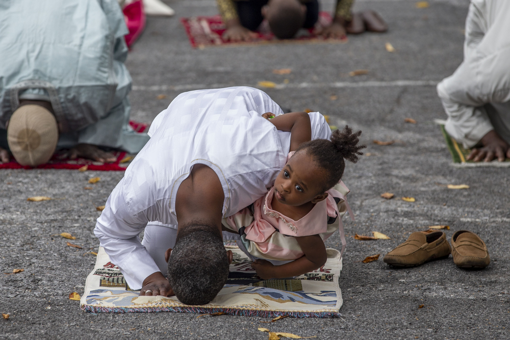 Harrisburg area muslims gather at the Islamic Center Masjid Al-Sabereen to celebrate Eid Al-Adha, July 31, 2020.
Mark Pynes | mpynes@pennlive.com