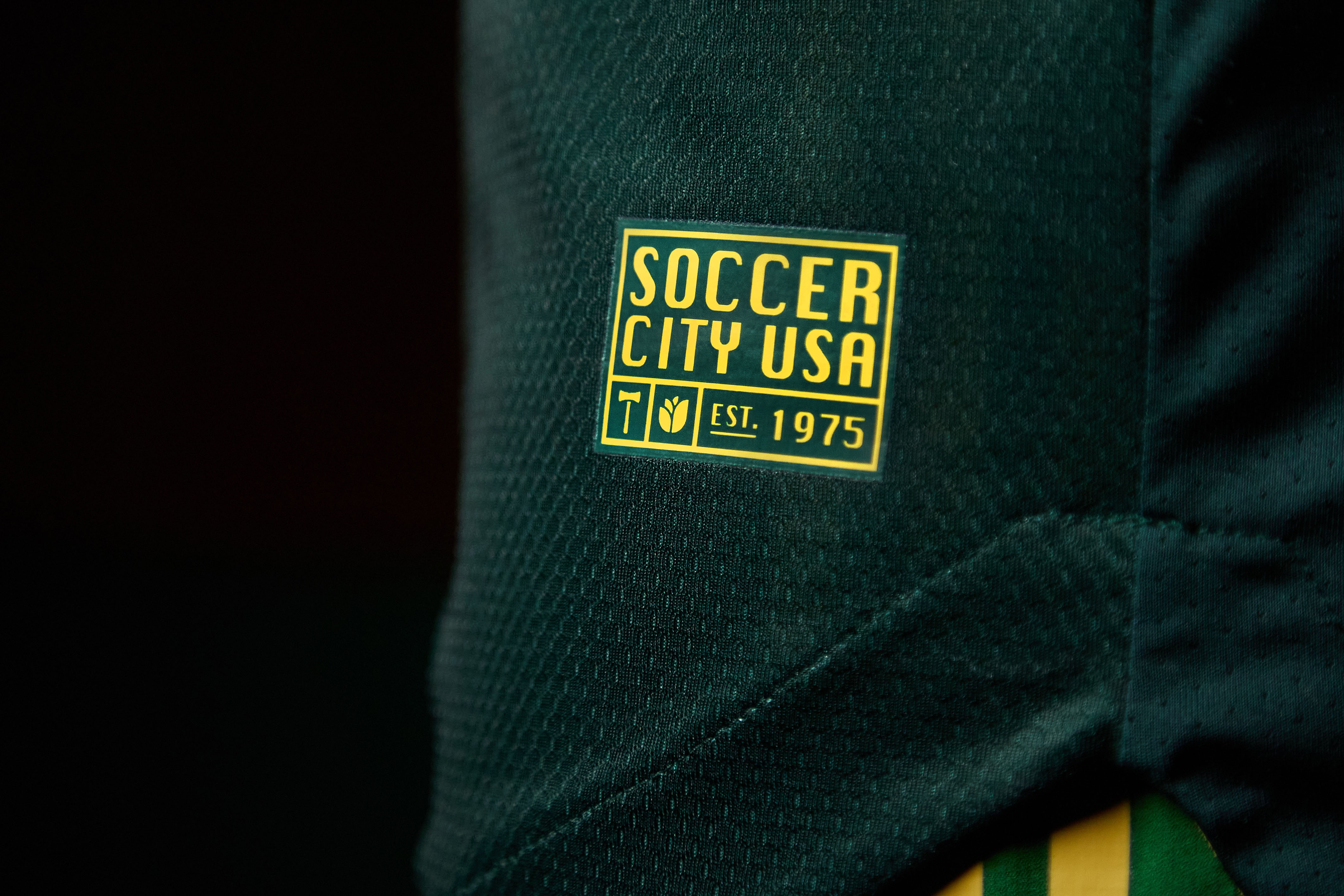 Portland Timbers 2021 adidas Home Kit. TikTok is Sleeve Sponsor