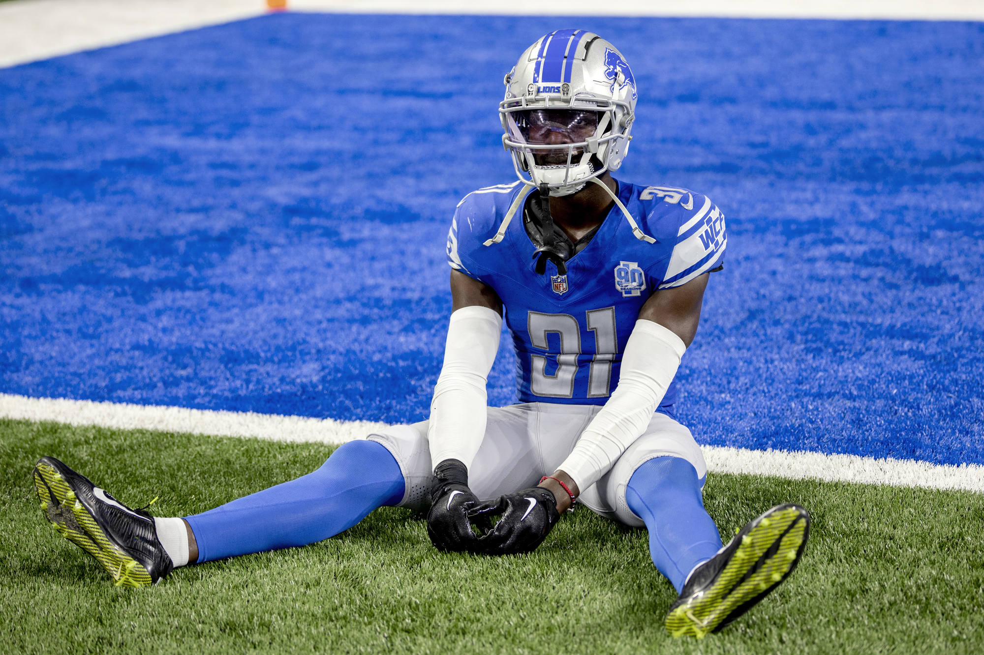 Seattle Seahawks wide receiver Tyler Lockett (16) runs a route on offense  against the Detroit Lions during an NFL football game, Sunday, Oct. 2,  2022, in Detroit. (AP Photo/Rick Osentoski Stock Photo - Alamy