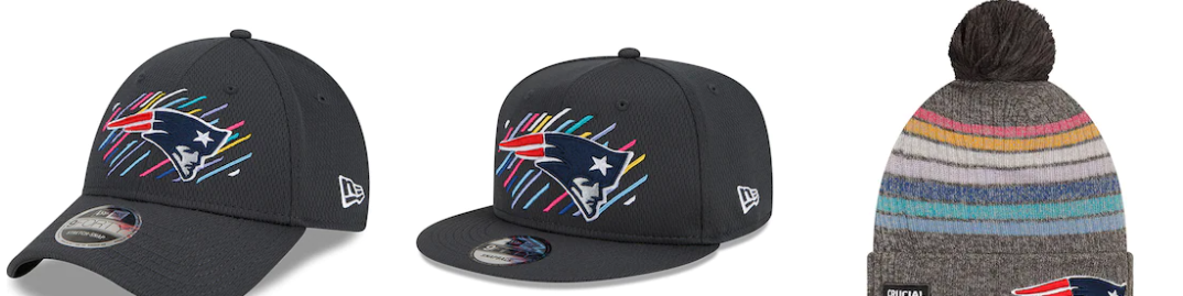 New England Patriots Rainbow Crucial Catch Intercept Cancer Hat 100 Year  NFL |