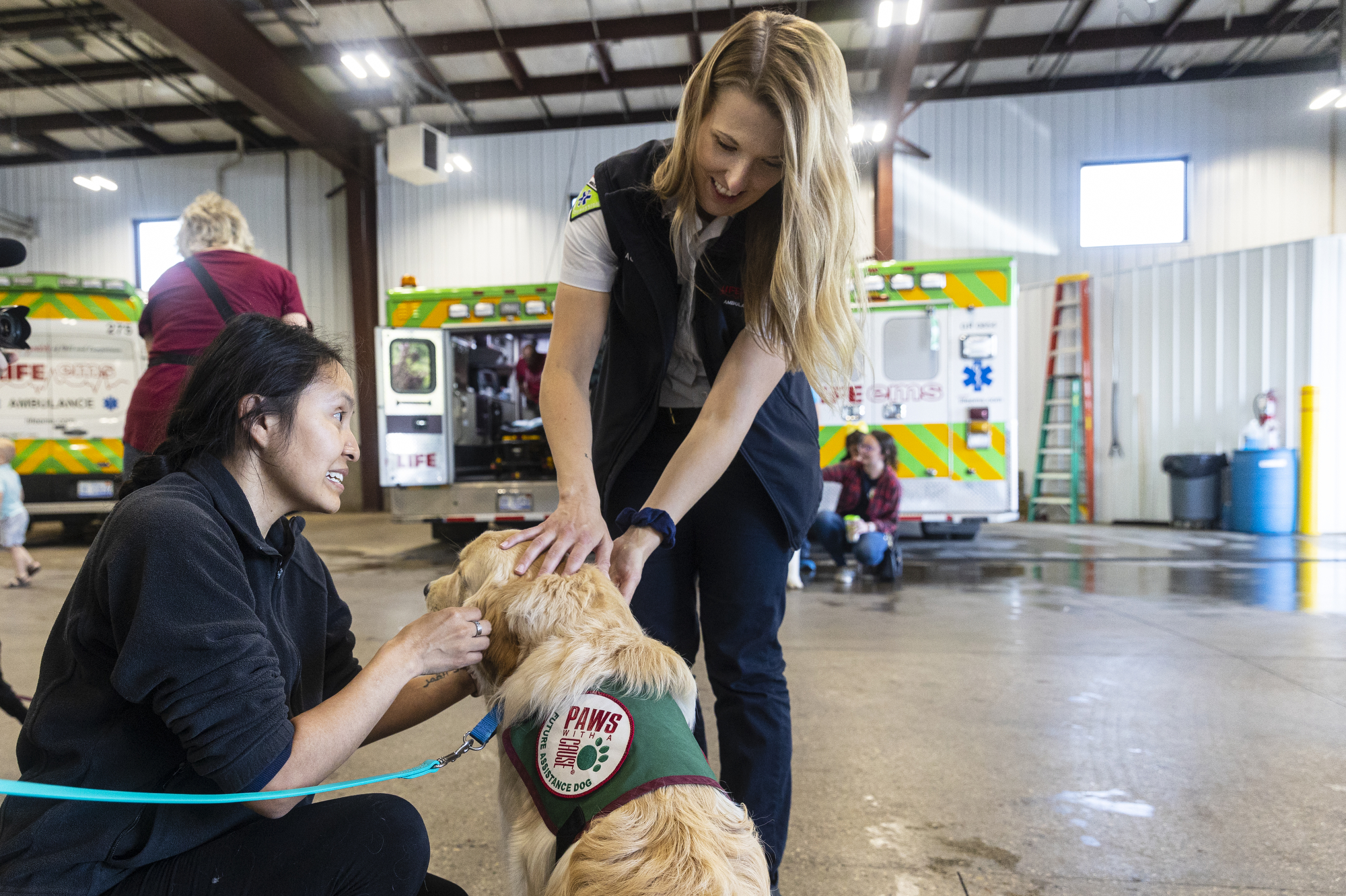 PAWS puppies get acclimated with ambulances - mlive.com