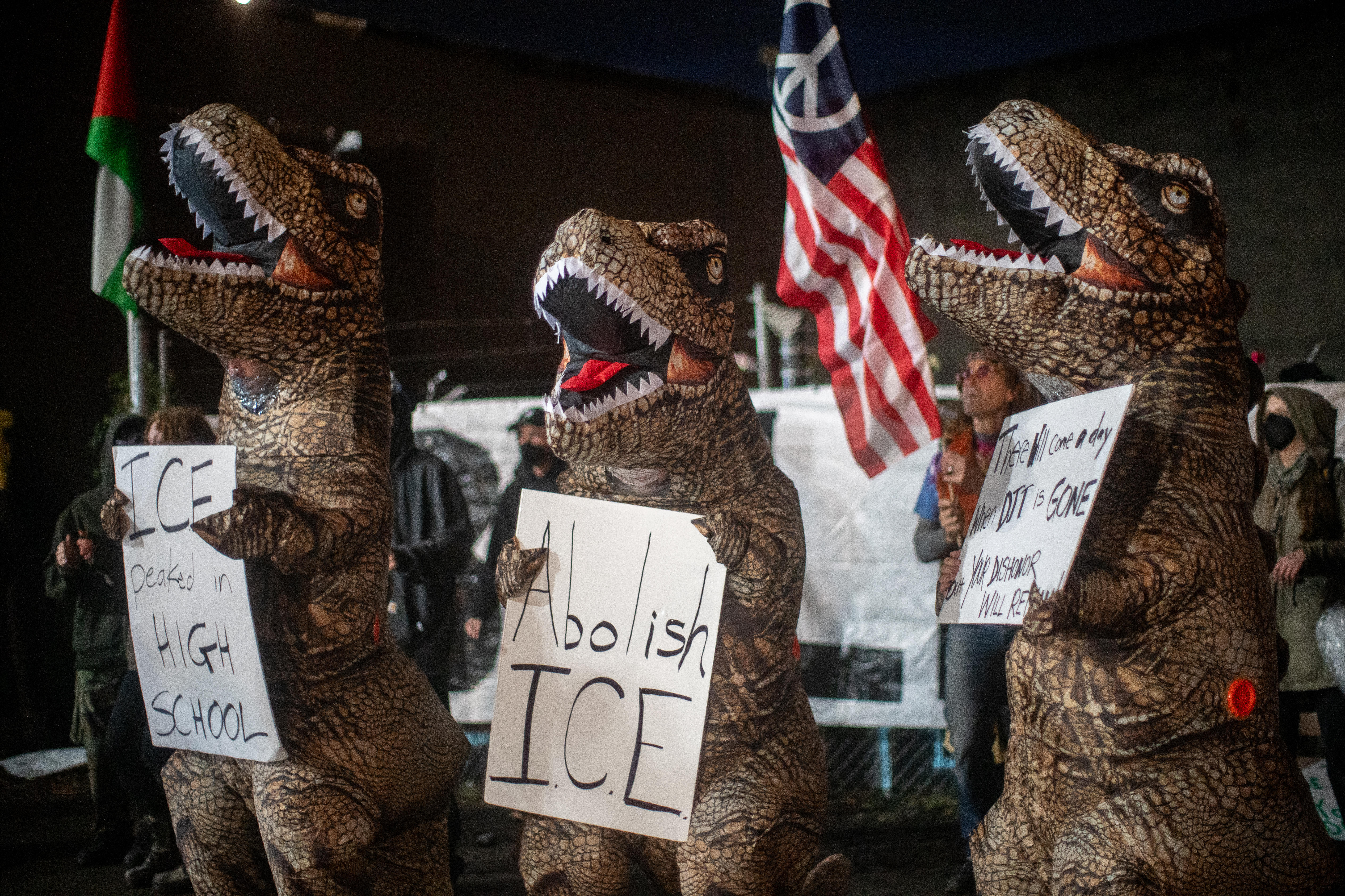 ICE protest inflatables - oregonlive.com