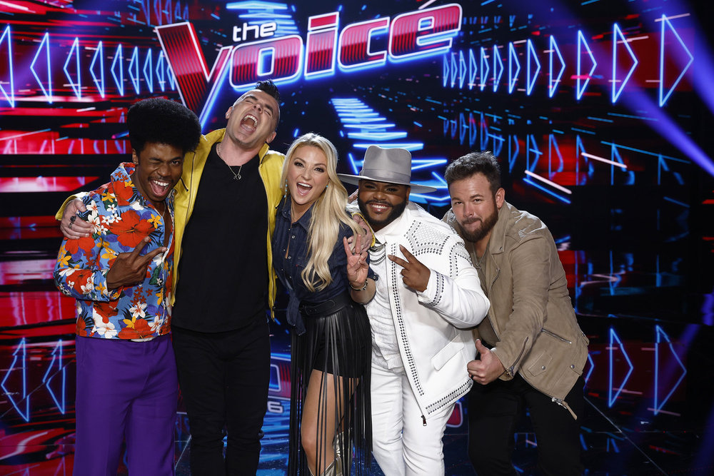 The top five finalists on Season 25 of "The Voice" are, from left, Nathan Chester, Bryan Olesen, Karen Waldrup, Alabama's Asher HaVon and Josh Sanders.