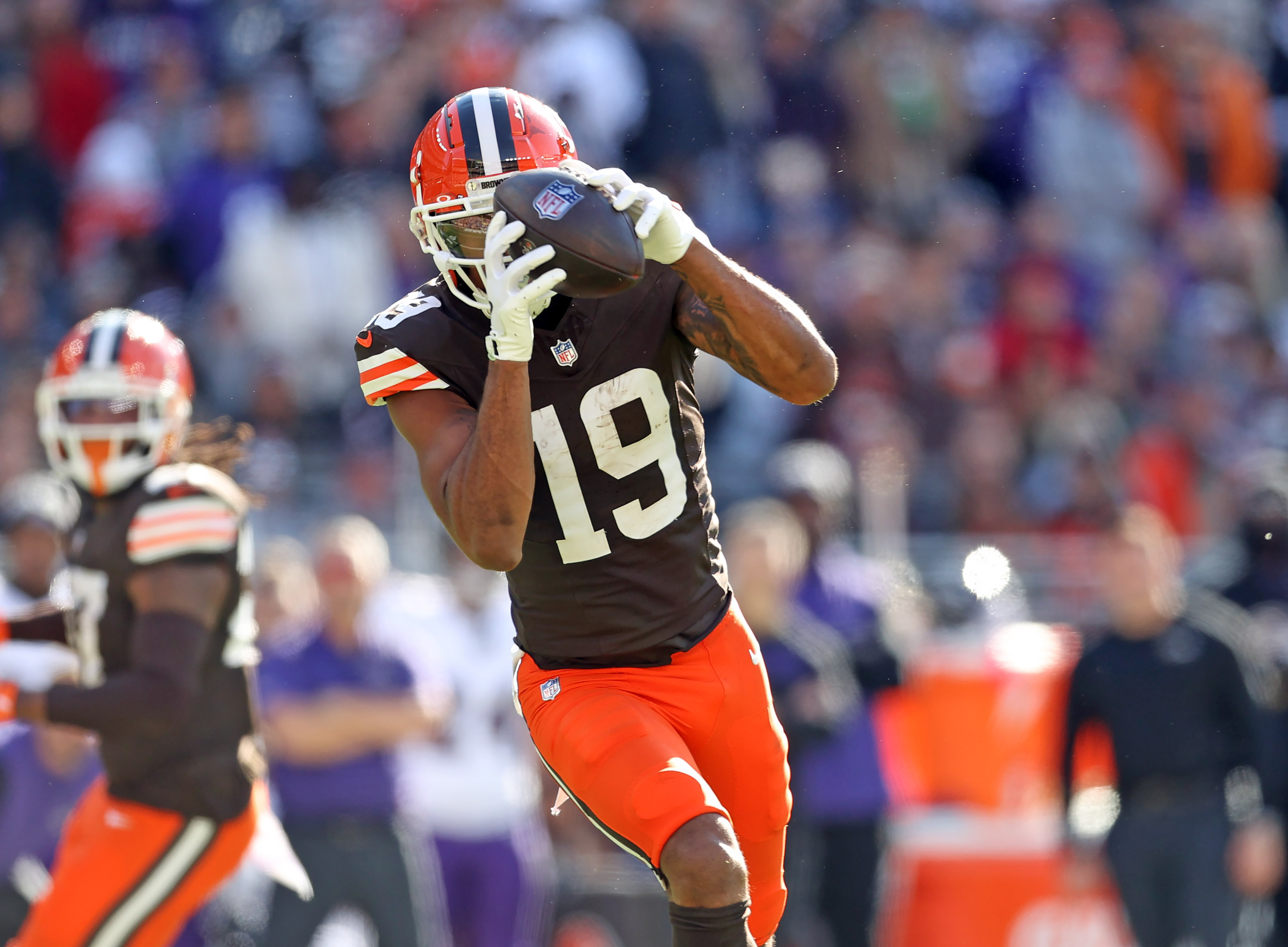 Cleveland Browns receiver Cedric Tillman vs. Baltimore Ravens, October