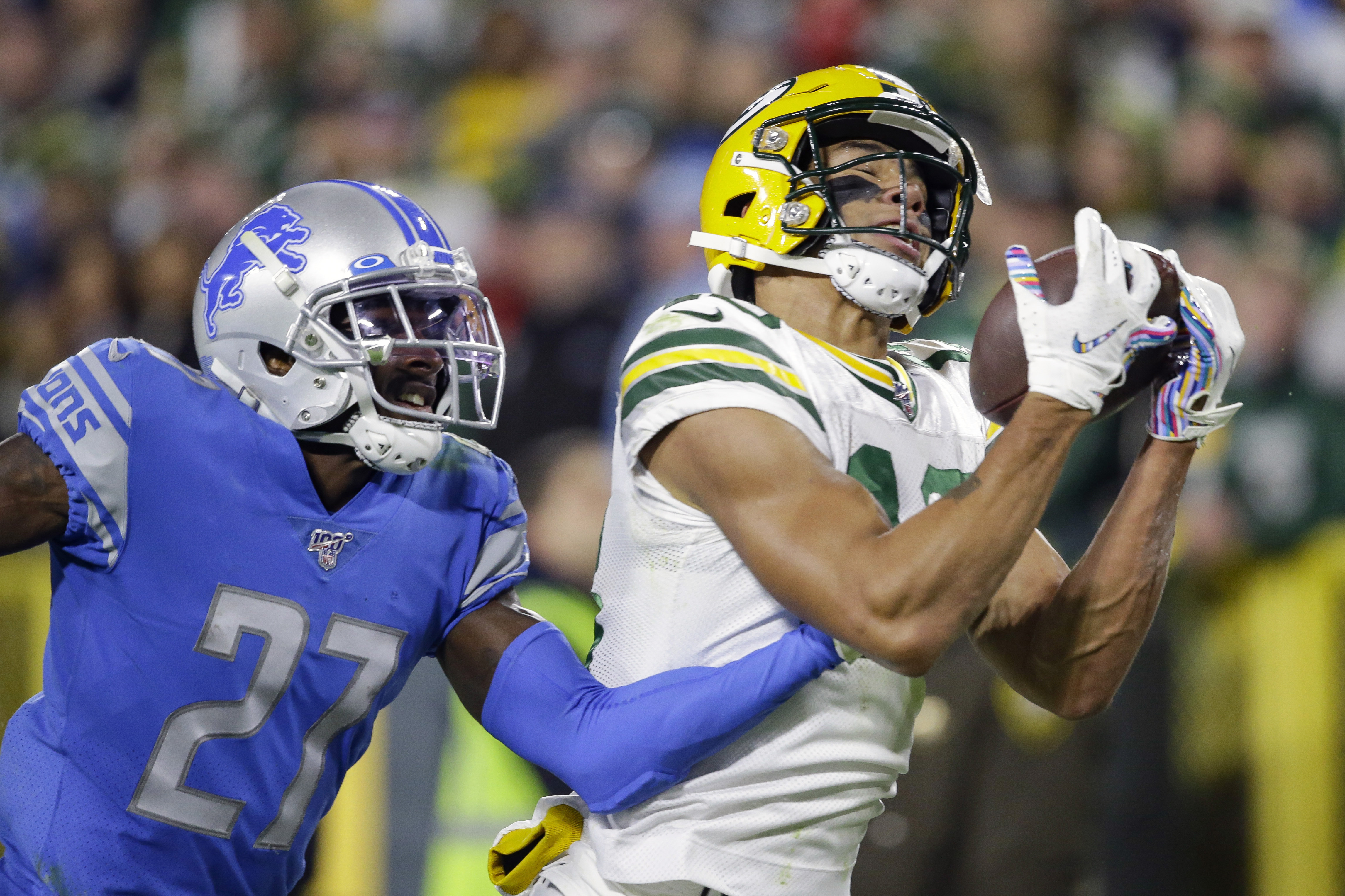 Aaron Rodgers to Allen Lazard for Green Bay touchdown