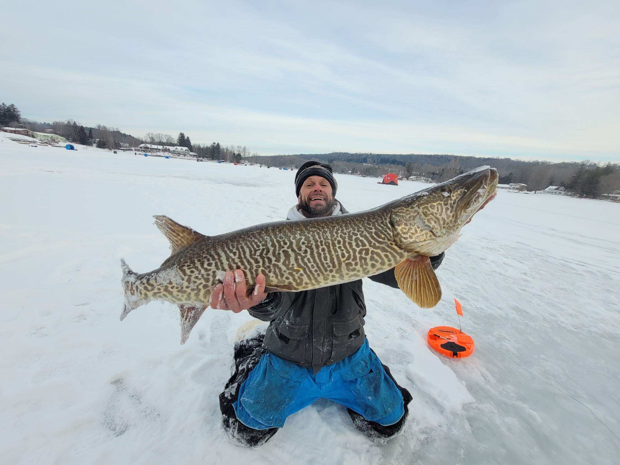 Fish of a lifetime: WNY ice angler lands 45 3/4-inch tiger muskie