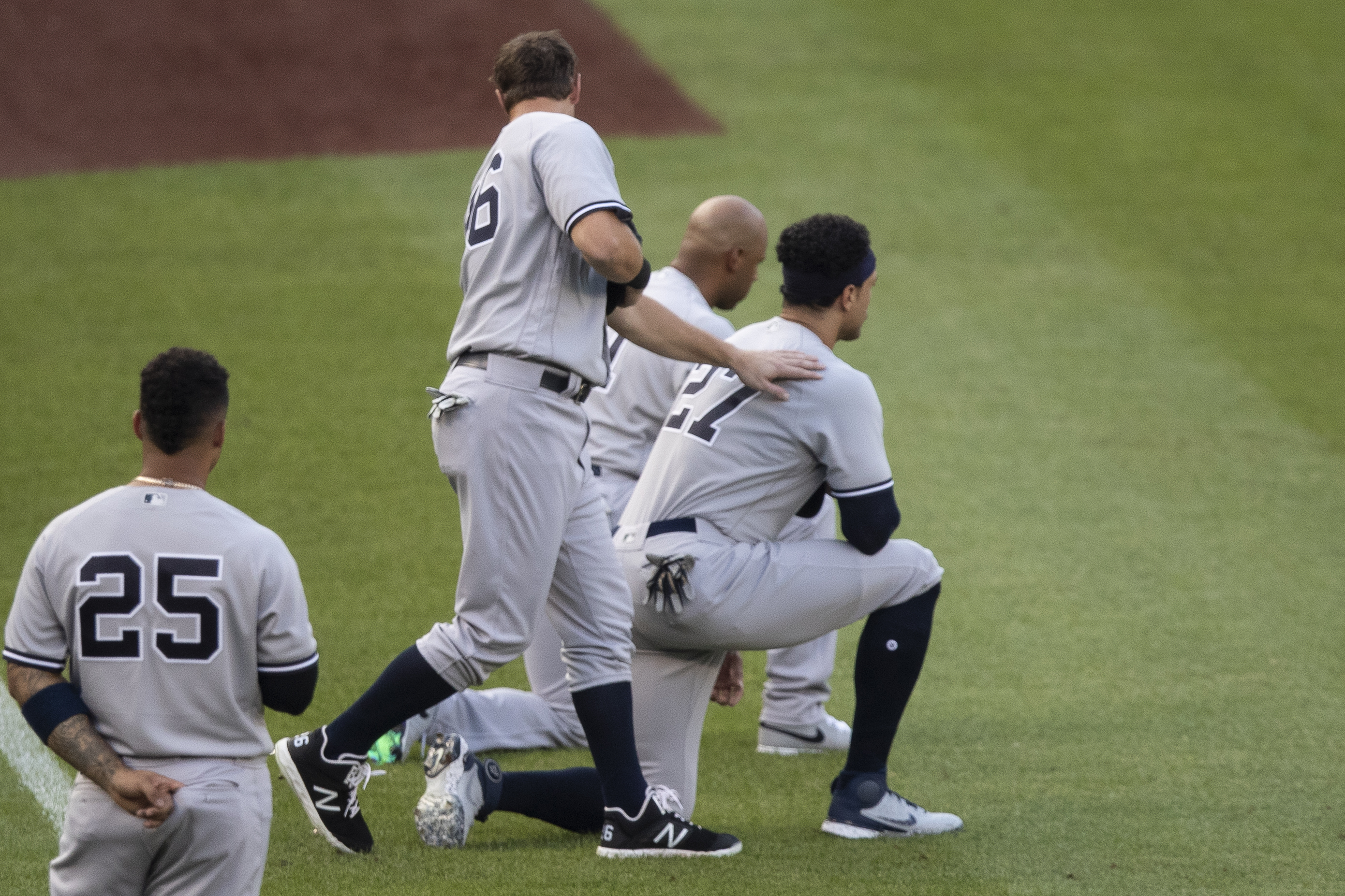 Yankees and Nationals Kneel for Opening Day National Anthem to