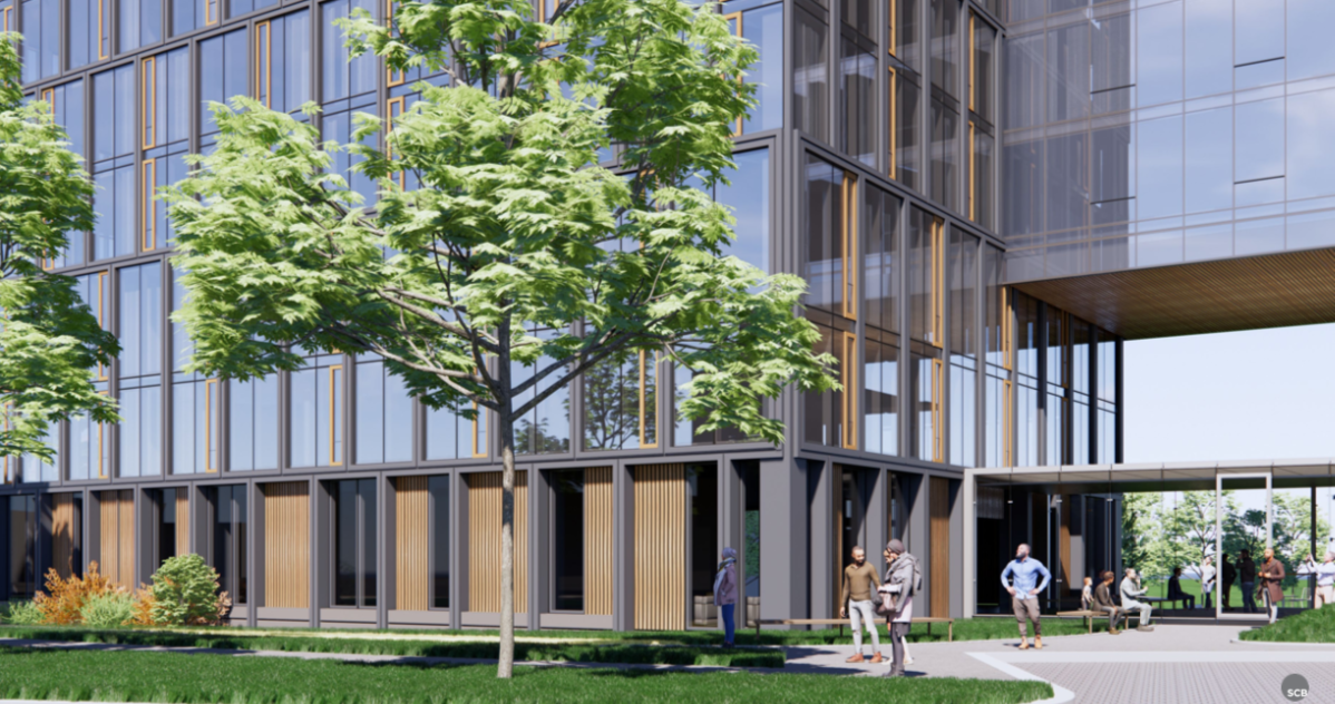 Sweating details of Van Aken apartment tower design in Shaker Heights