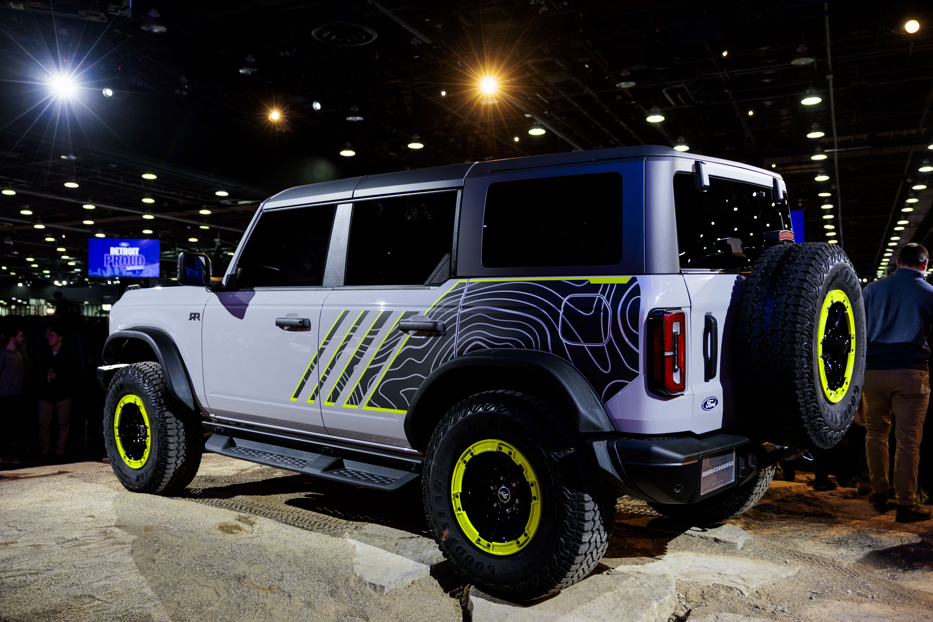 The Ford Bronco RTR, unveiled during a Ford Motor Company event ahead of the Detroit Auto Show at Huntinton Place in Detroit on Tuesday, Jan. 13 2026.