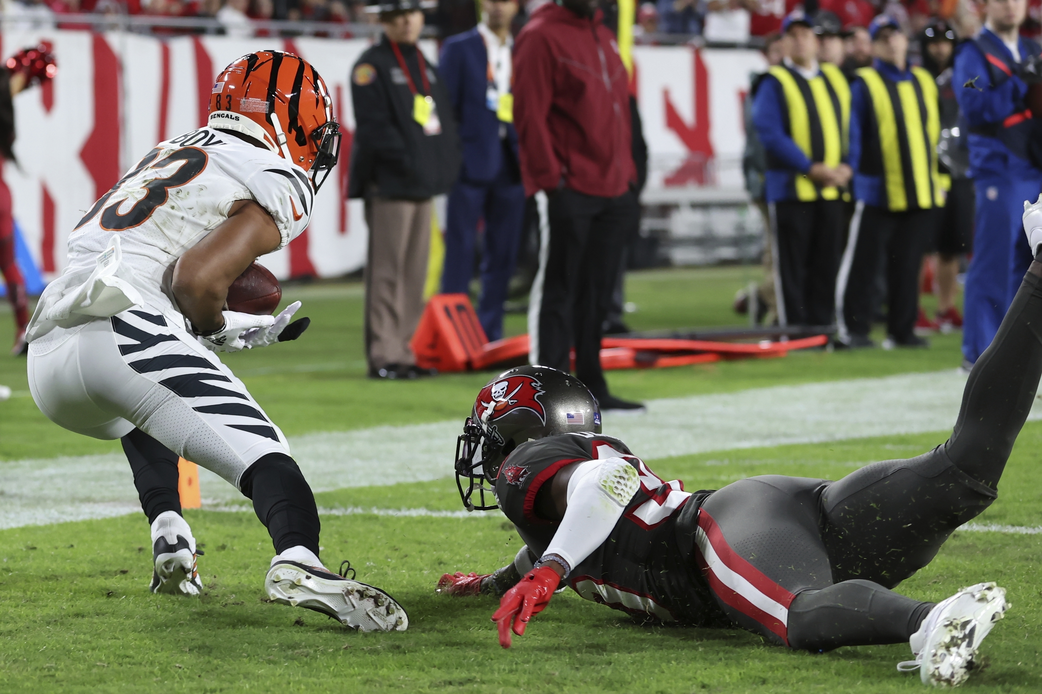 Cincinnati Bengals wide receiver Tyler Boyd (83) makes the catch