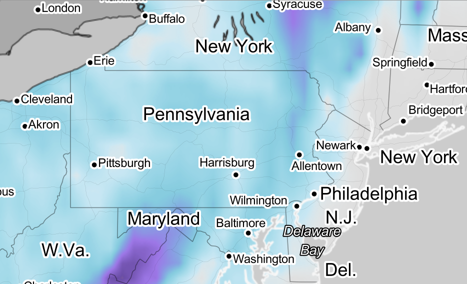 Will Pa. see a white Christmas in 2022? Check the snowfall map