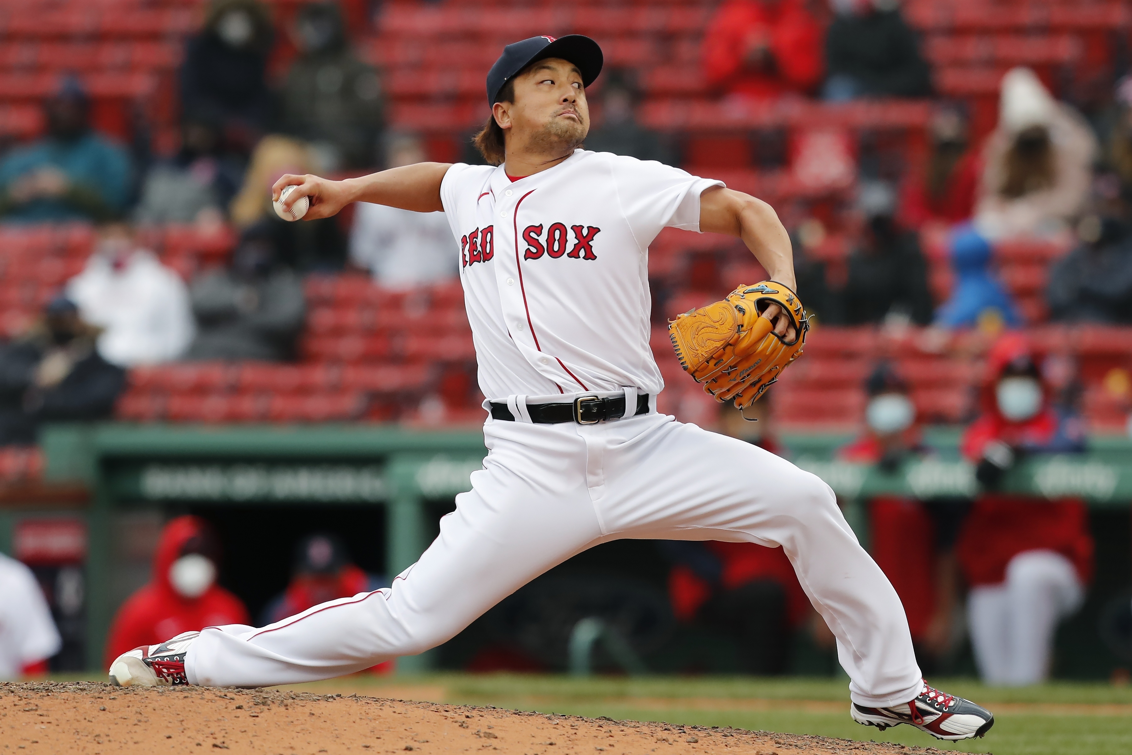 Boston Red Sox's Hirokazu Sawamura hit 93.5 mph with his splitter