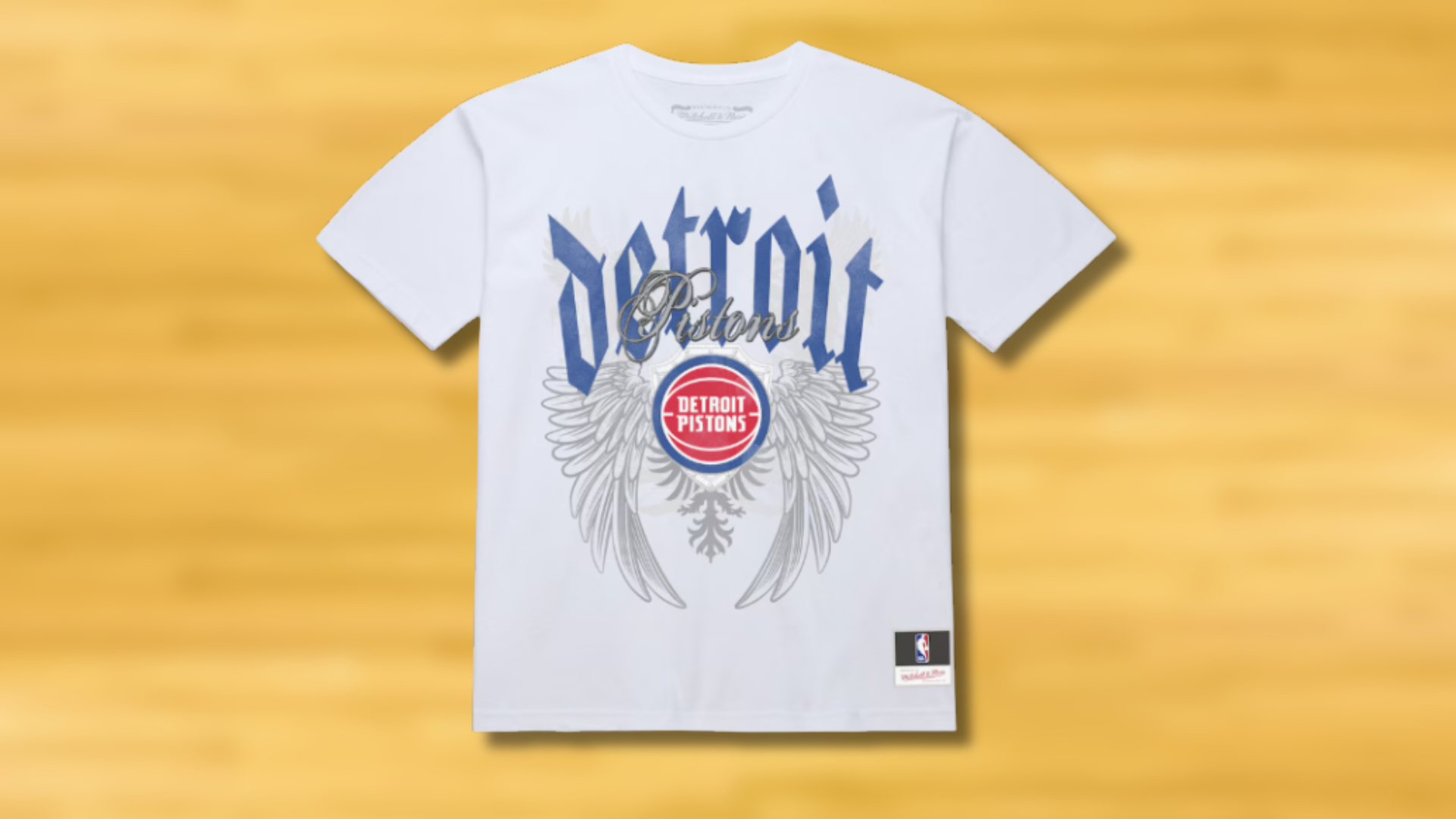 Detroit Pistons apparel: Pistons Mitchell & Ness T-shirt free