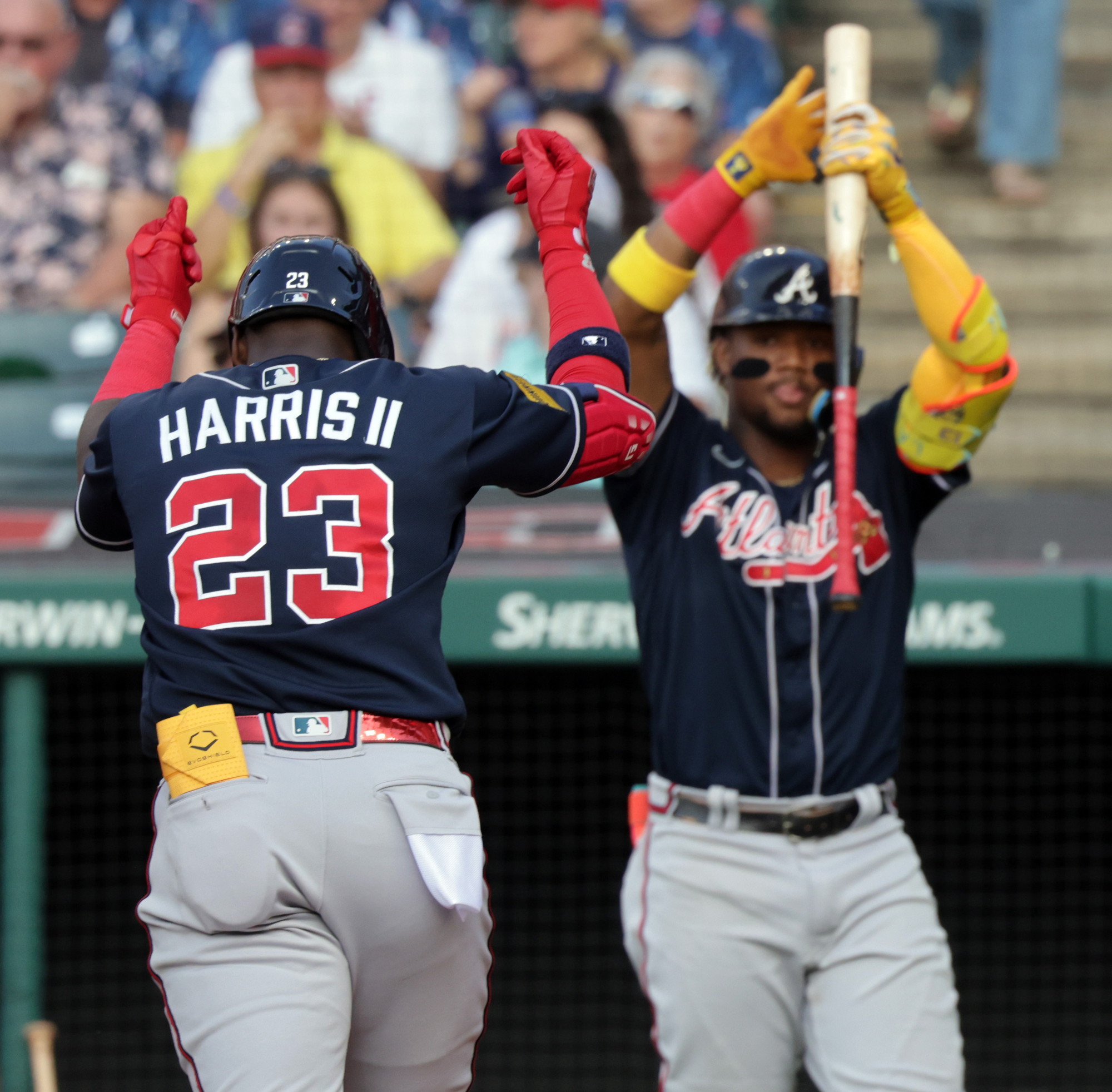 Michael Harris hits 2 HRs, Braves beat Guardians 4-2 for ninth