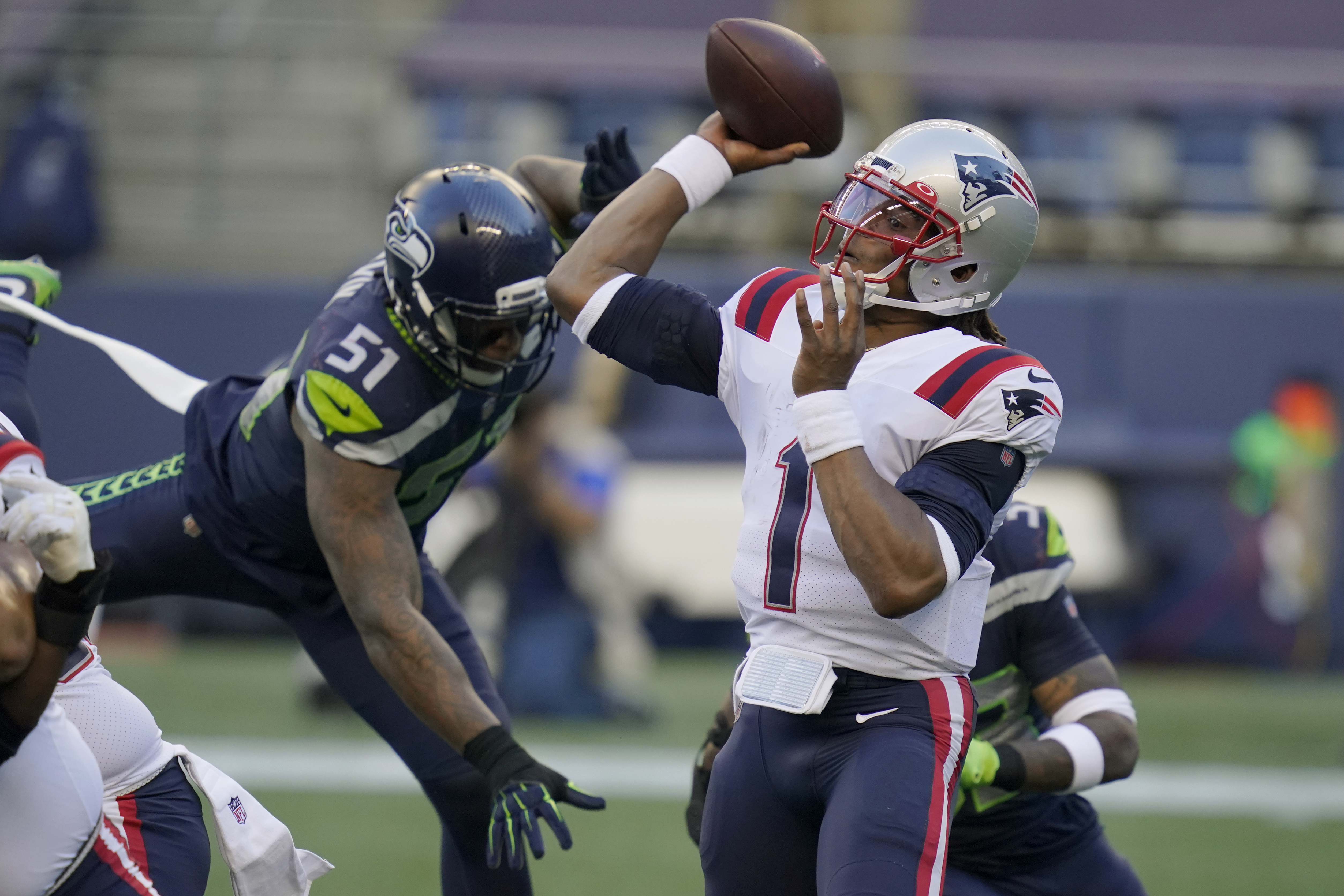 Seattle Seahawks' L.J. Collier comes up big to stop Cam Newton on game's  final play in win over the New England Patriots 