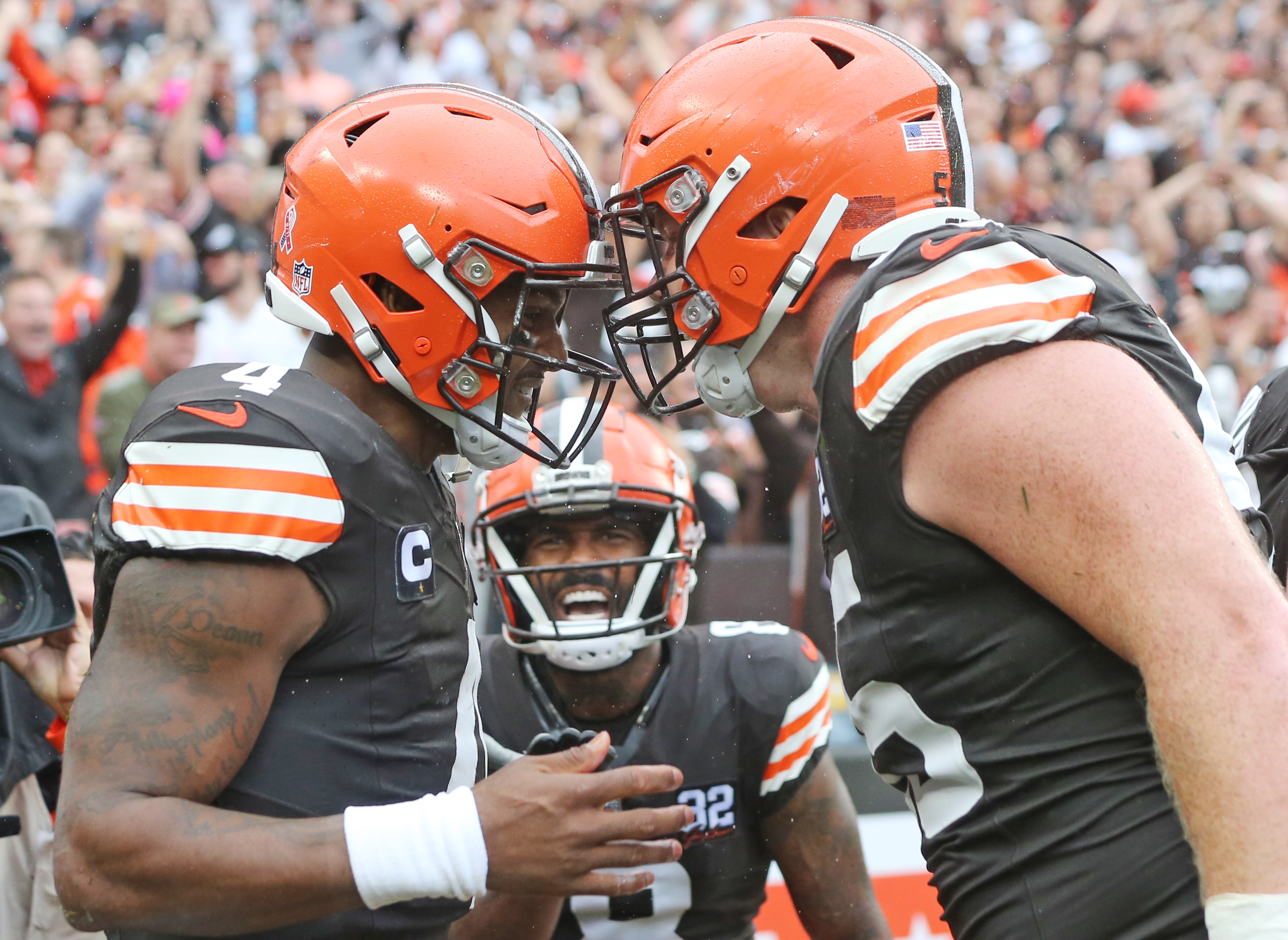 Myles Garrett on sharing the field with 'dog' T.J. Watt, his crossover  dribble, and bouncing around the D-line 