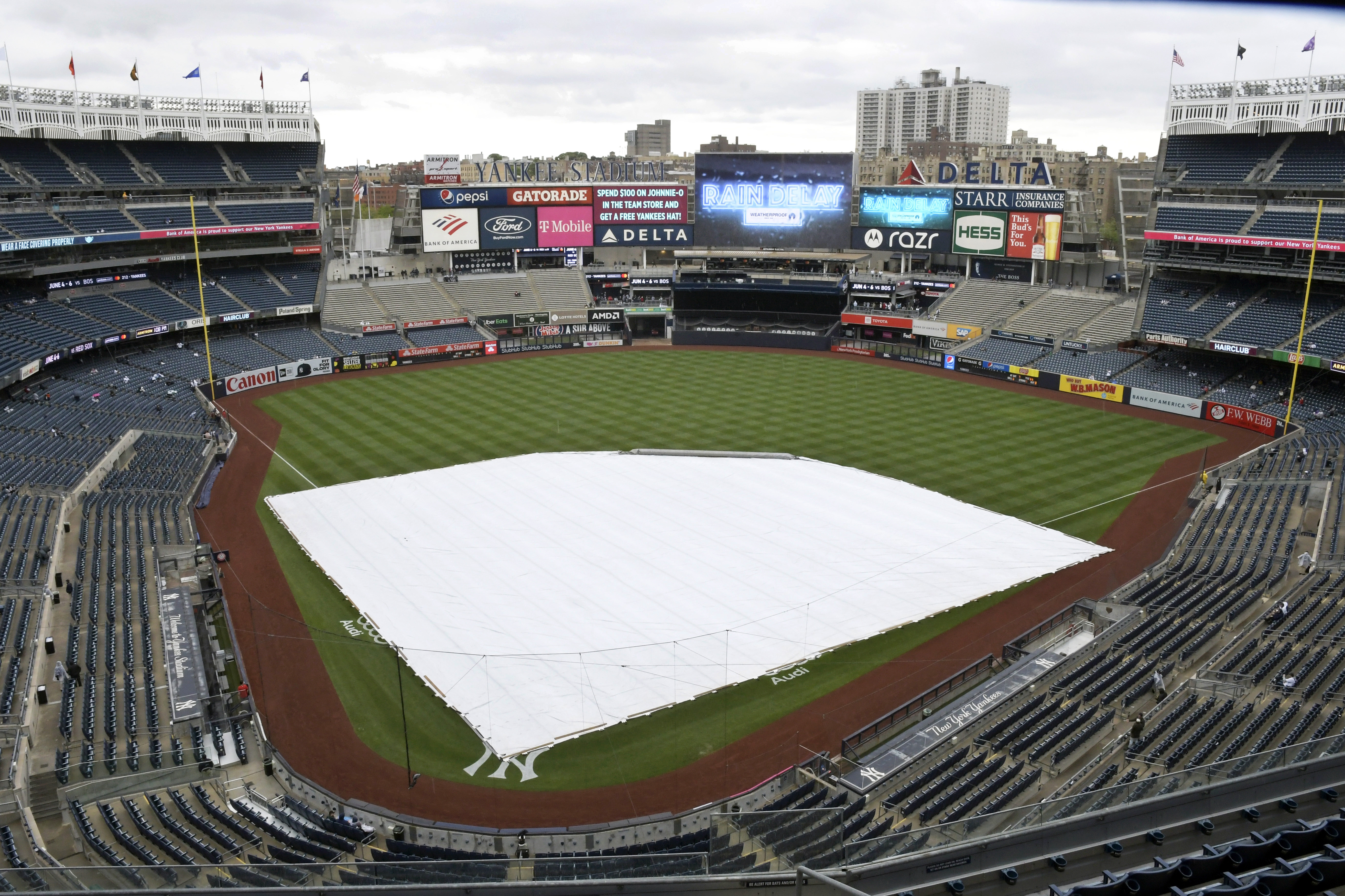 Red Sox-Yankees rain delay Saturdays game wont start on time; first pitch now scheduled for 805 p.m.