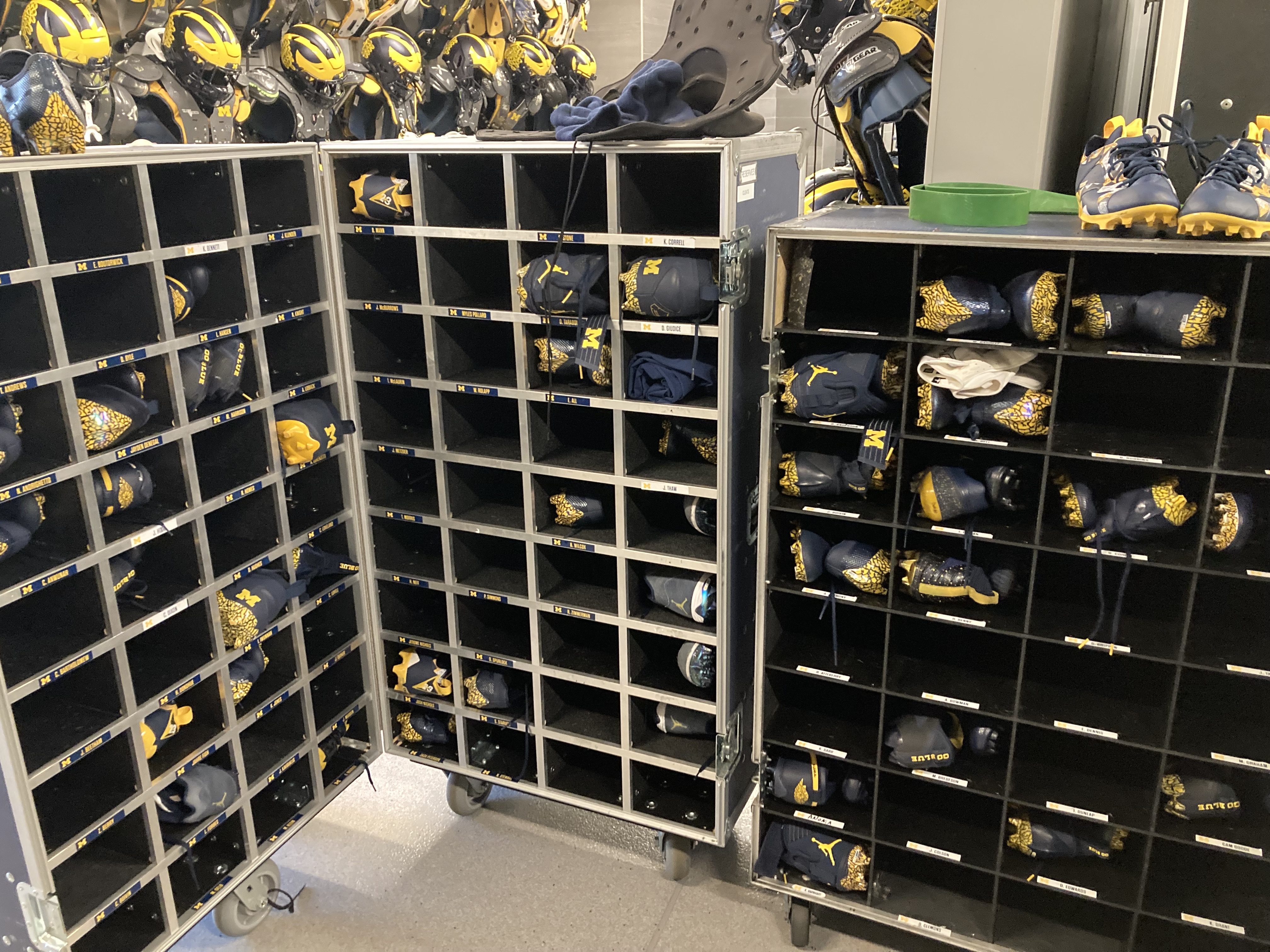 Behind the scenes as Michigan's equipment staff keeps football