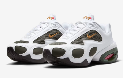 Nike Air Max Muse x Veneda Carter White and Cargo Khaki shoes to