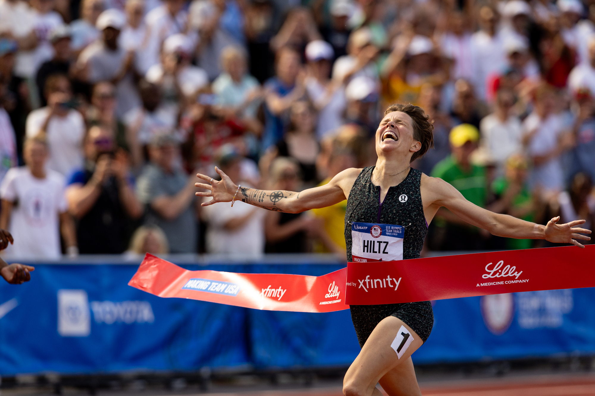 Nikki Hiltz blazes to Olympic trials victory in women's 1,500