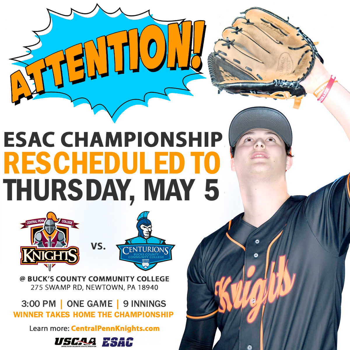 Central Penn College Baseball to Play in First-Ever ESAC Championship