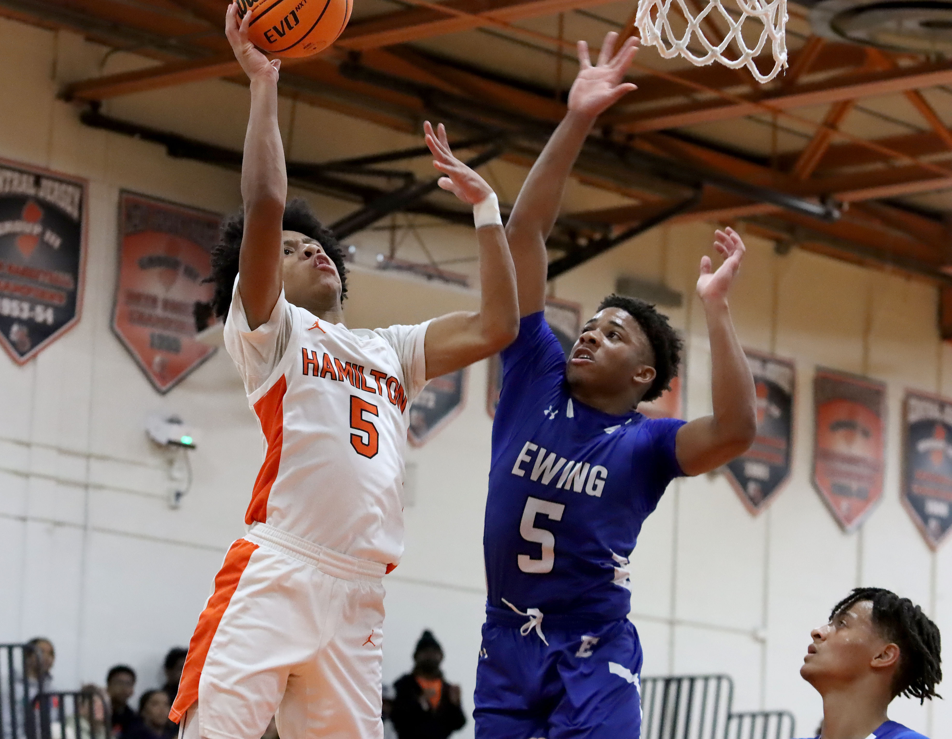 High school boys basketball, Ewing at Hamilton West, held at Hamilton ...