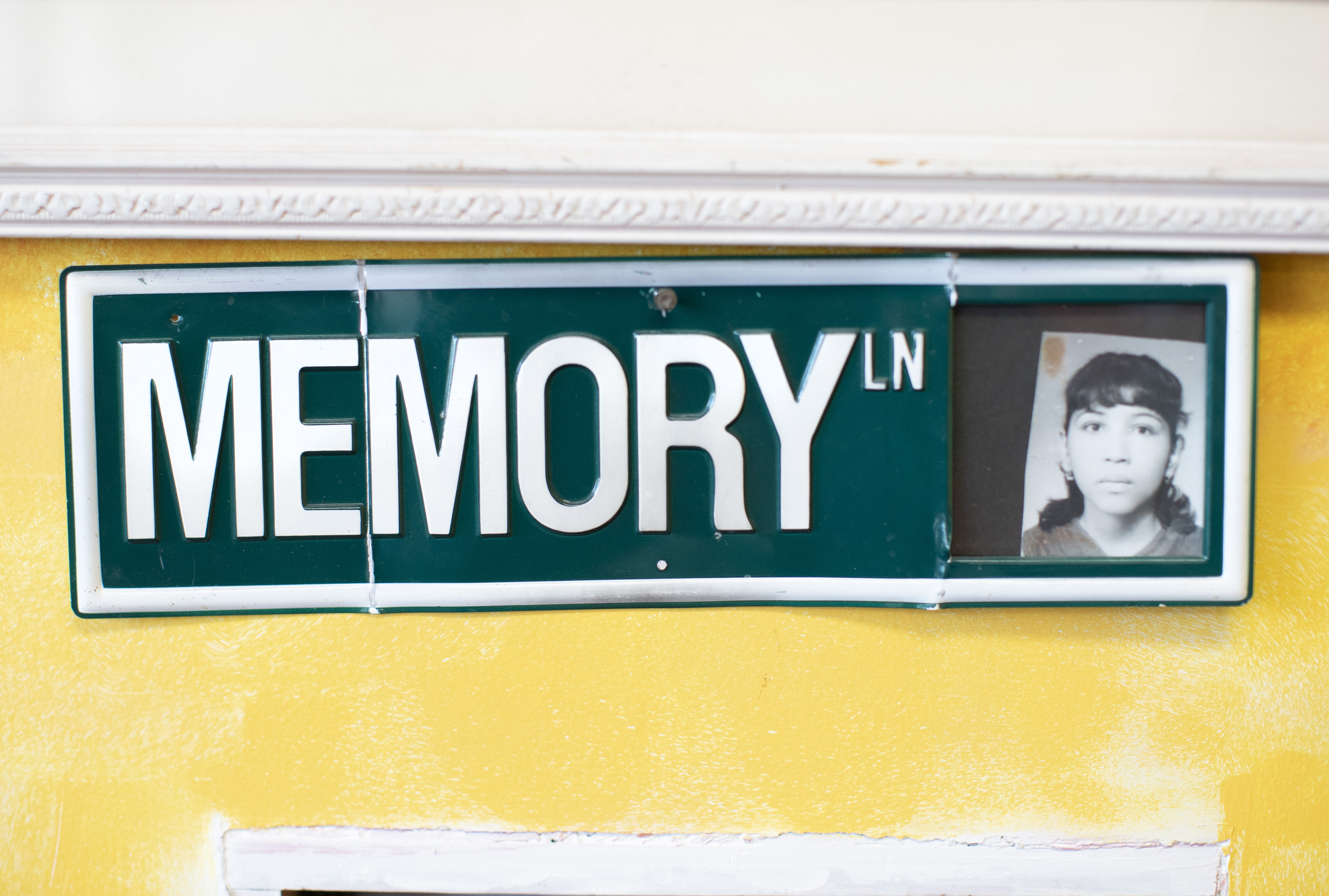 A photograph of Gloria Vargas taken when she first entered the United States hangs on the wall of her Beaverton restaurant. April 14, 2022 Beth Nakamura/Staff 