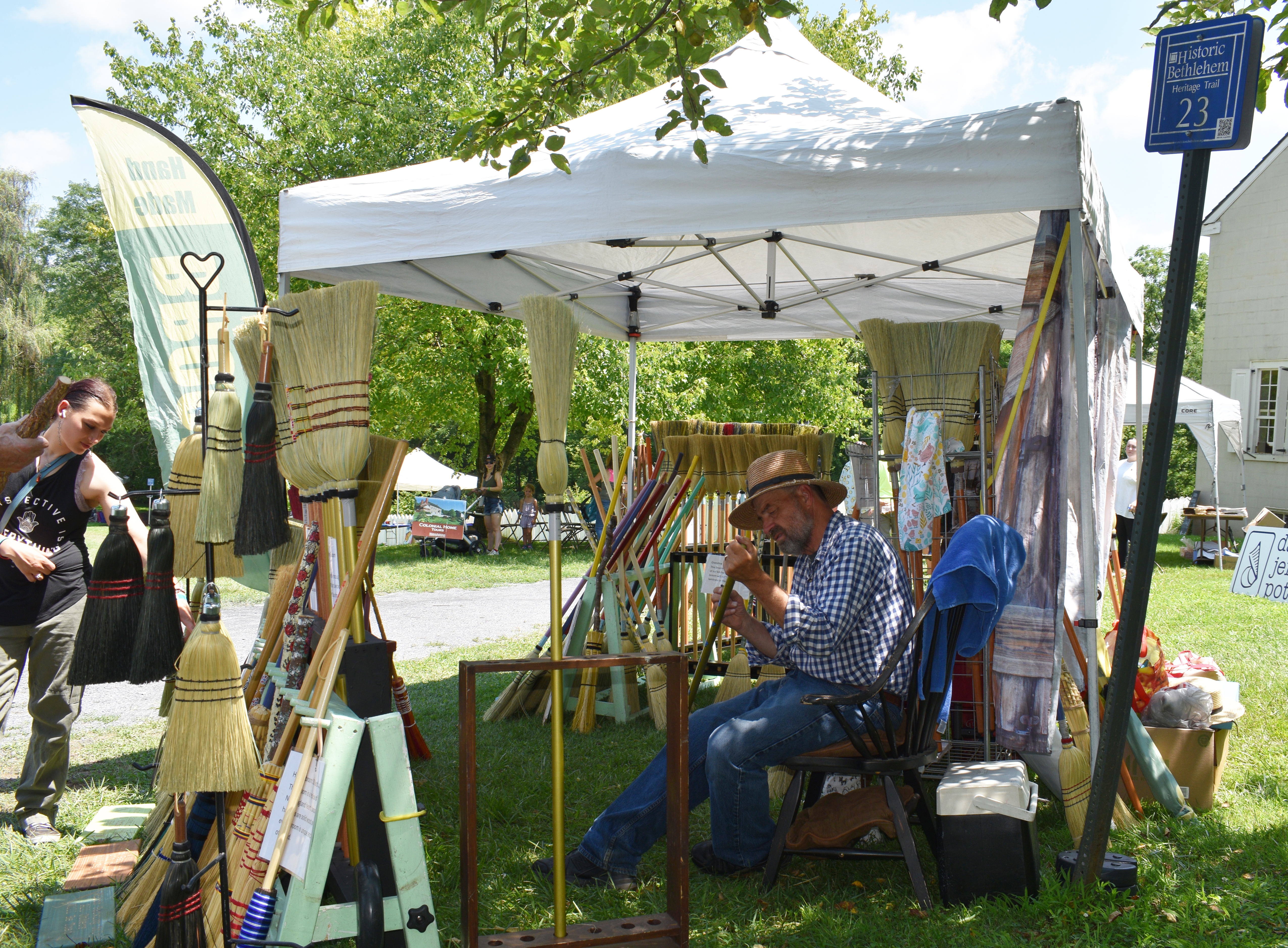 Numerous crafters and vendors are set up around the grounds of Burnside Plantation, 1461 Schoenersville Road in Bethlehem, as Historic Bethlehem Museums & Sites opens its two-day Blueberry Festival & Market To Go on Saturday, July 13, 2024. It continues Sunday.