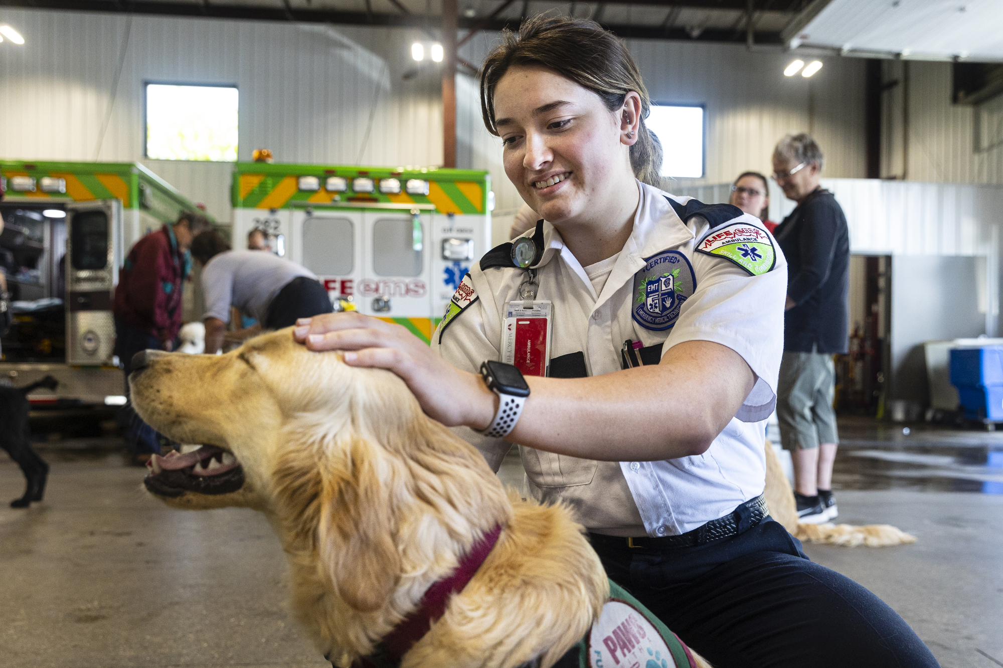 PAWS puppies get acclimated with ambulances - mlive.com