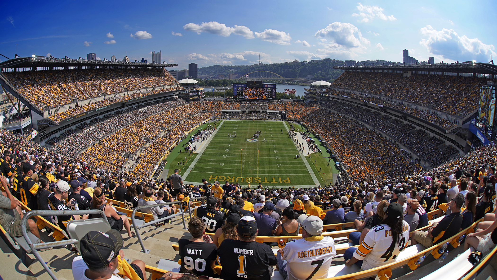 BlakewayPanoramas Pittsburgh Steelers - Acrisure Stadium On Paper by James  Blakeway Photograph