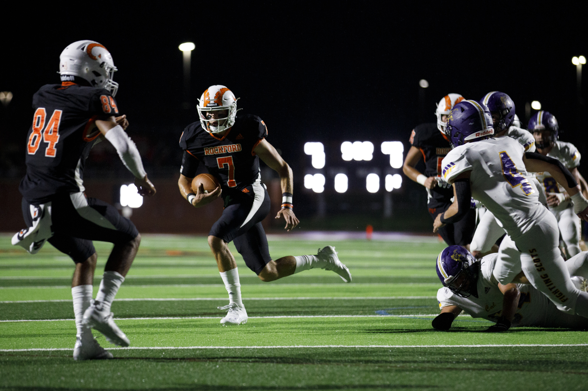 Caledonia at Rockford football