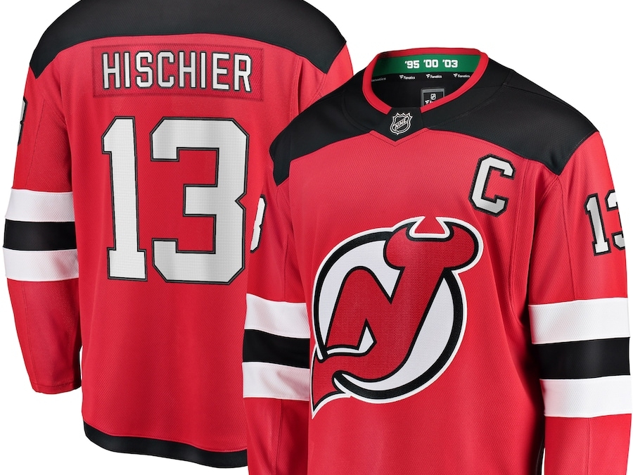 Captain Nico Hischier Shirt, New Jersey - NHLPA Licensed - BreakingT