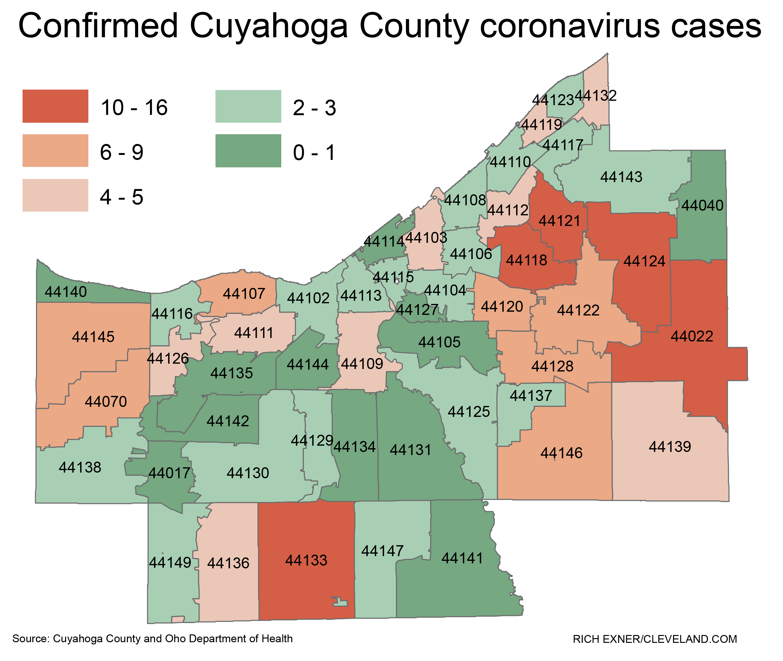 Cuyahoga County For First Time Releases Coronavirus Cases By Zip