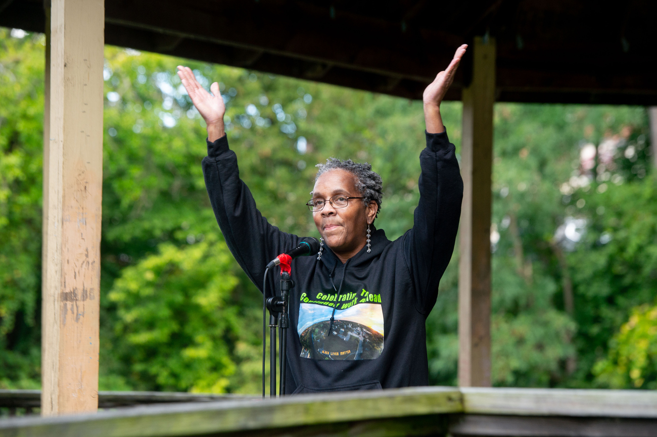 Community healing event held at Riverside Park in response to vandalism