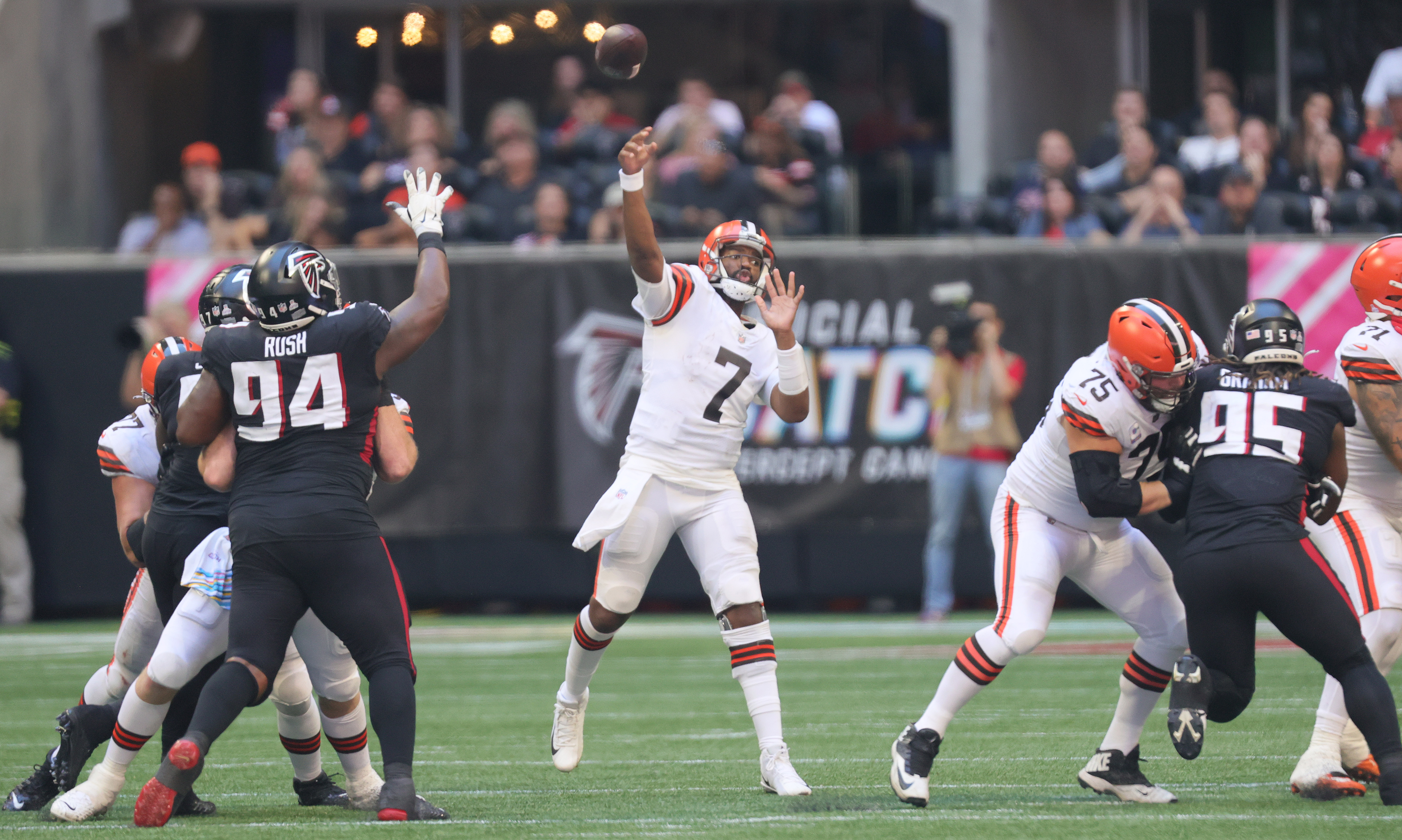 Cleveland Browns quarterback Jacoby Brissett vs. Atlanta Flacons, October 2,  2022 