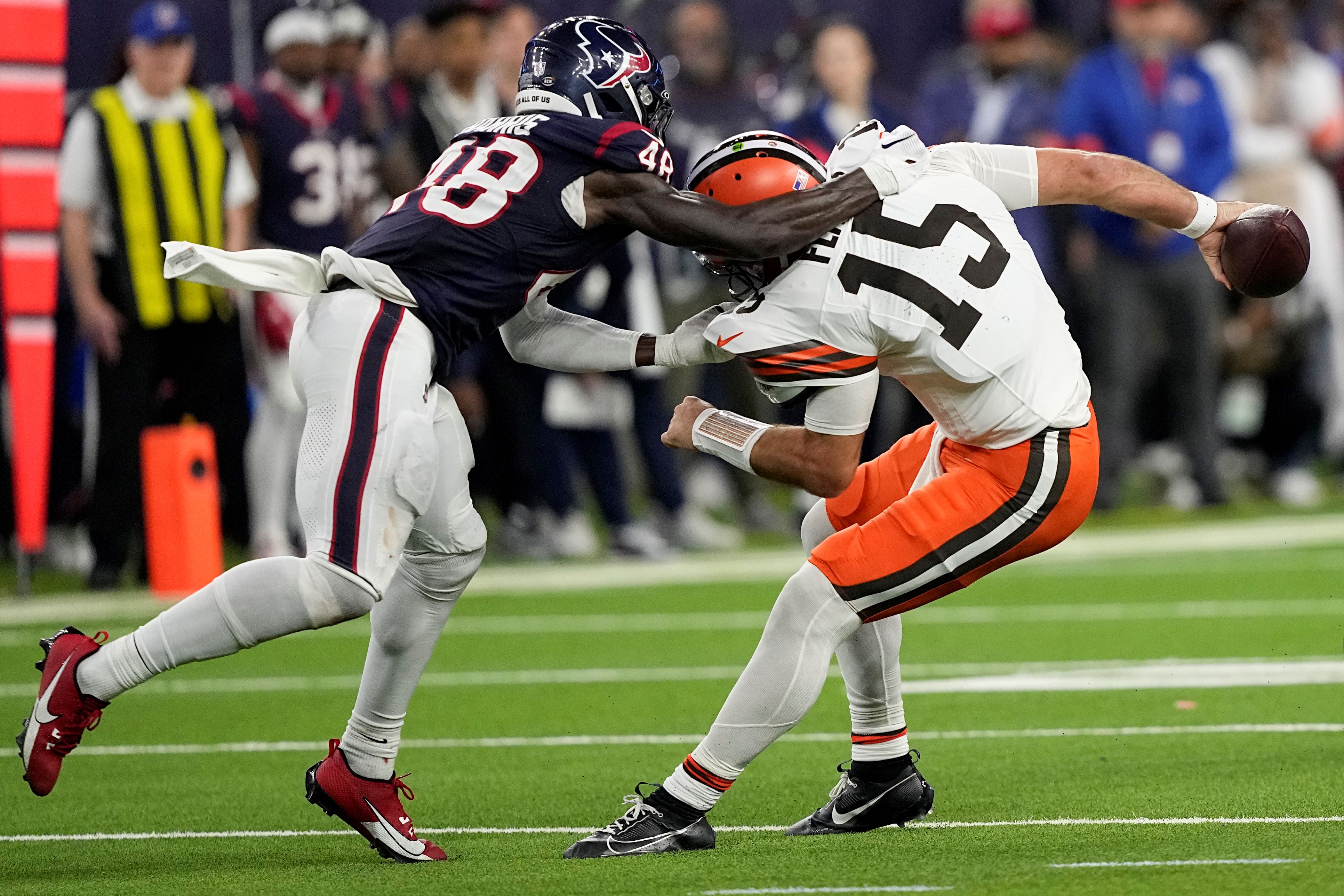 Cleveland Browns Quarterback Joe Flacco Vs. Houston Texans, January 13 ...