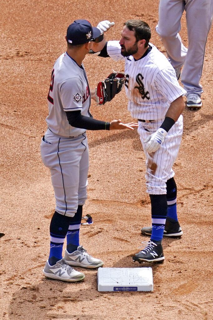 Adam Eaton shoves against Cleveland in his own way day after no-hitter  National News - Bally Sports