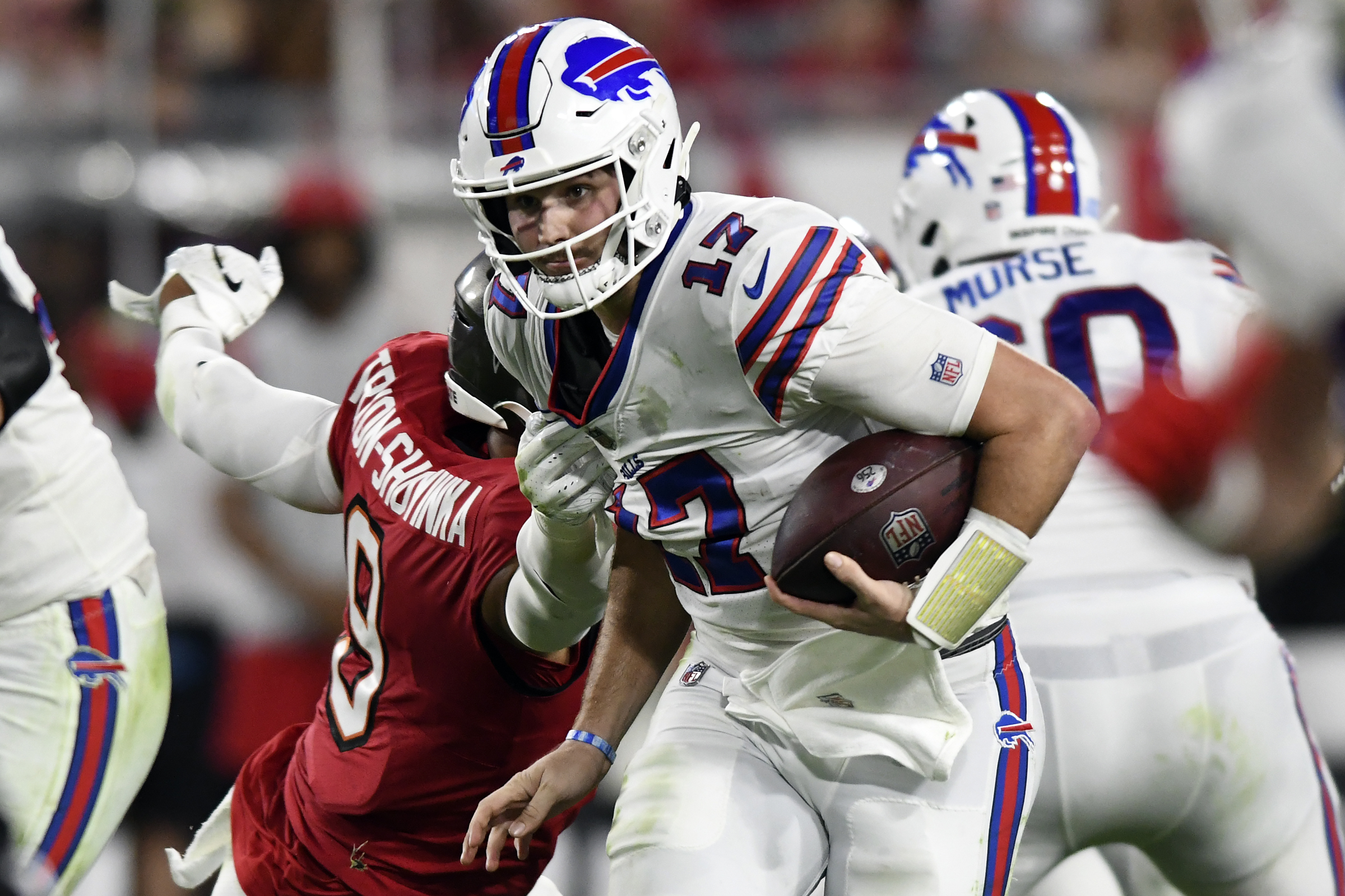 Bills QB Josh Allen in walking boot following loss to Buccaneers