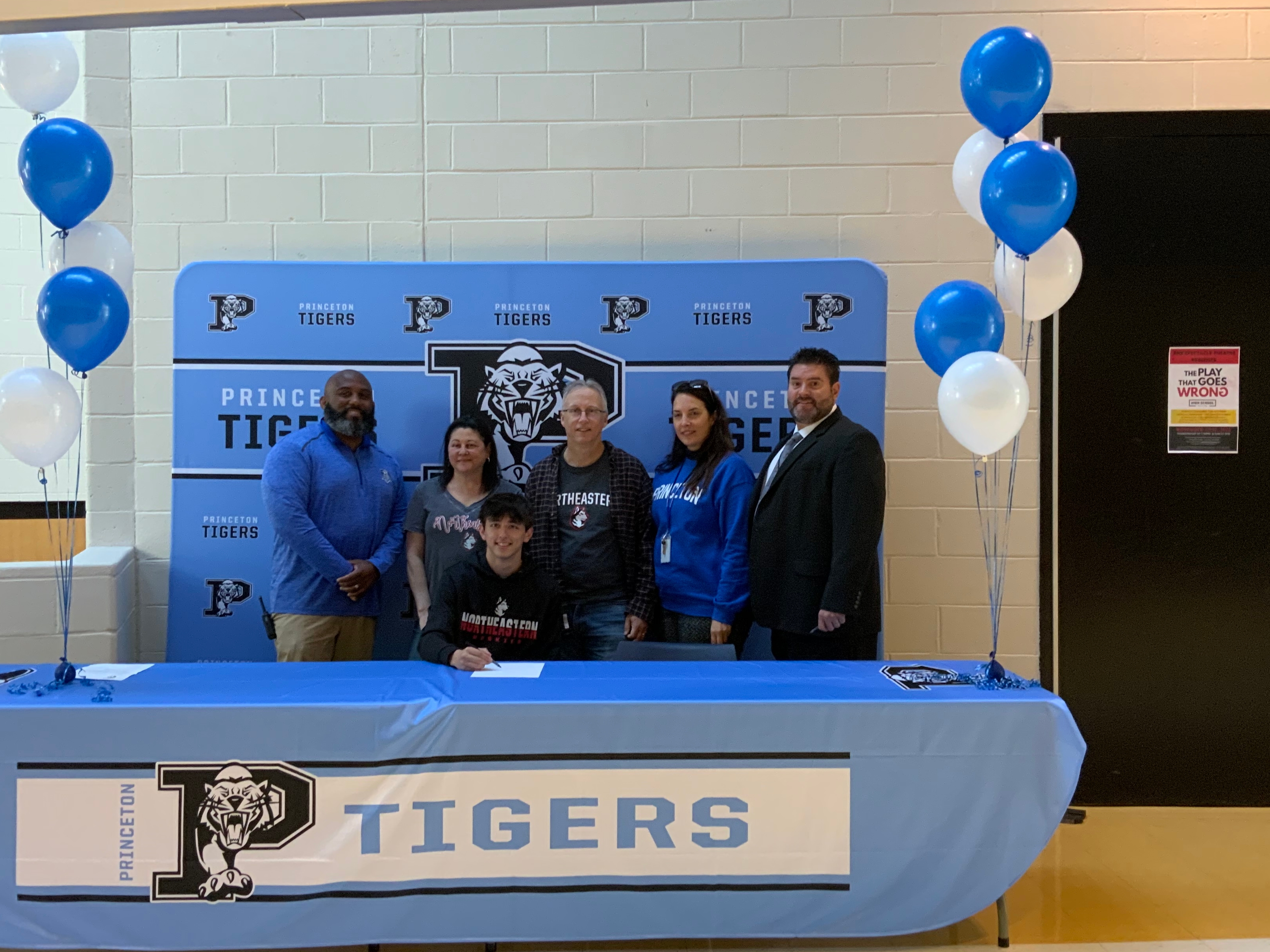 Princeton HS' Andrew Kenny will be attending Northeastern University for Cross Country and Track Field. In this photo he is accompanied by his parents Suzanne Gross and Robert Kenny