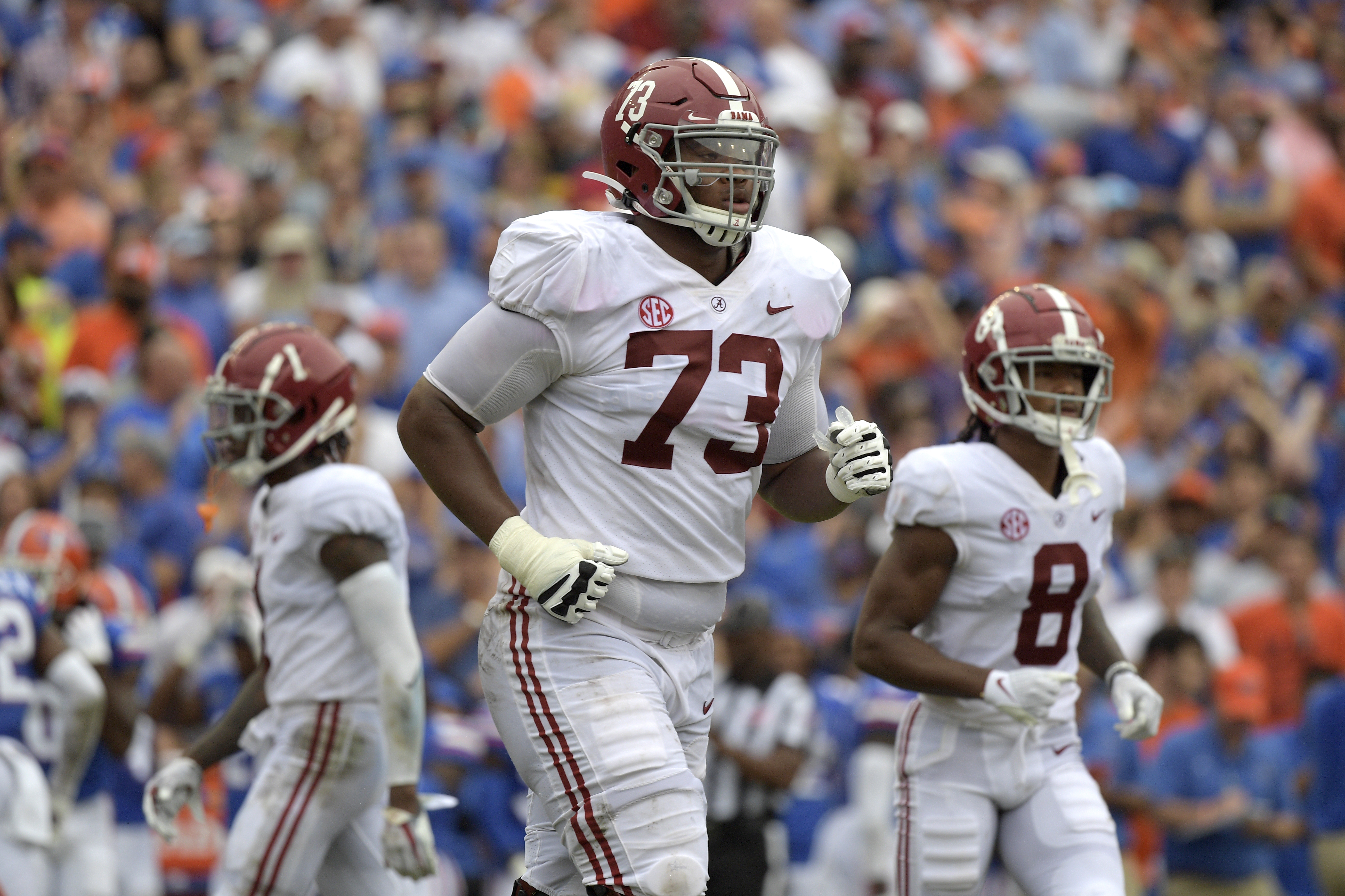 NFL Draft: Alabama's Evan Neal's New York Giants jersey now for
