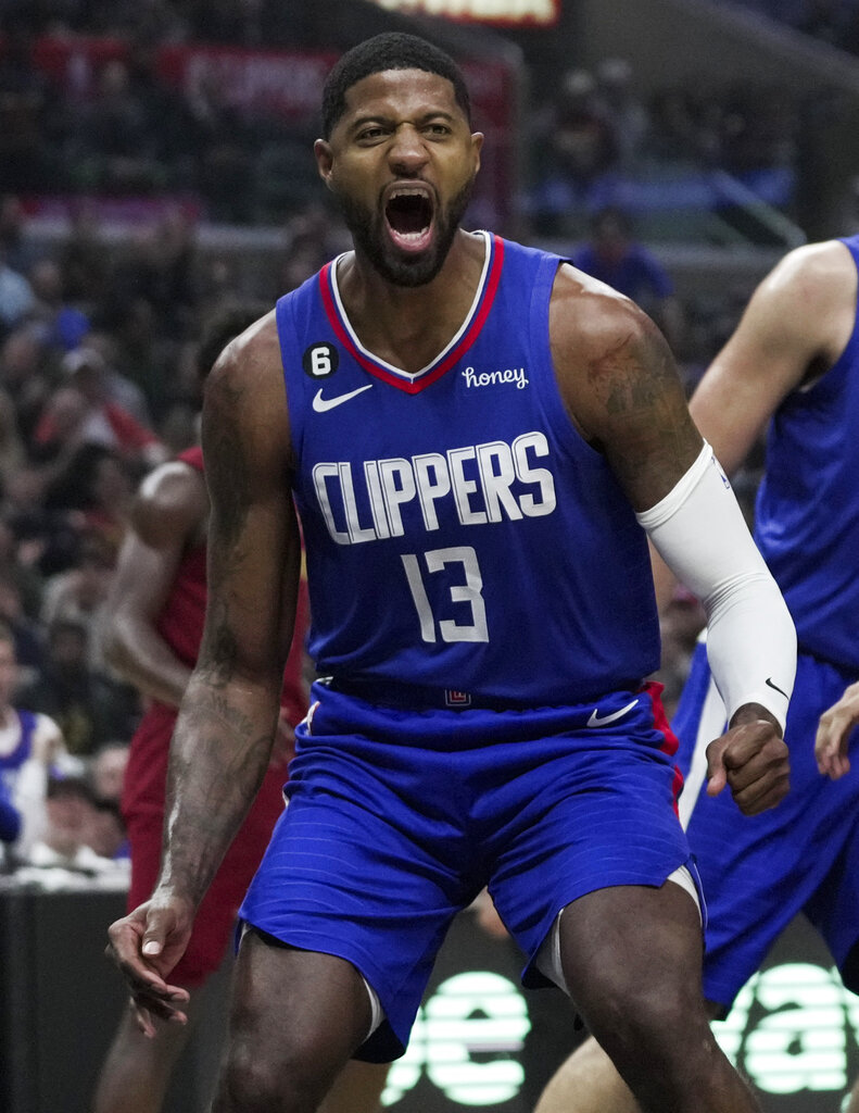 Chris Paul looks to push the ball in a Clipper blue jersey - Clippers News  Surge NBA Gallery - Los Angeles Clippers Pictures & Photos