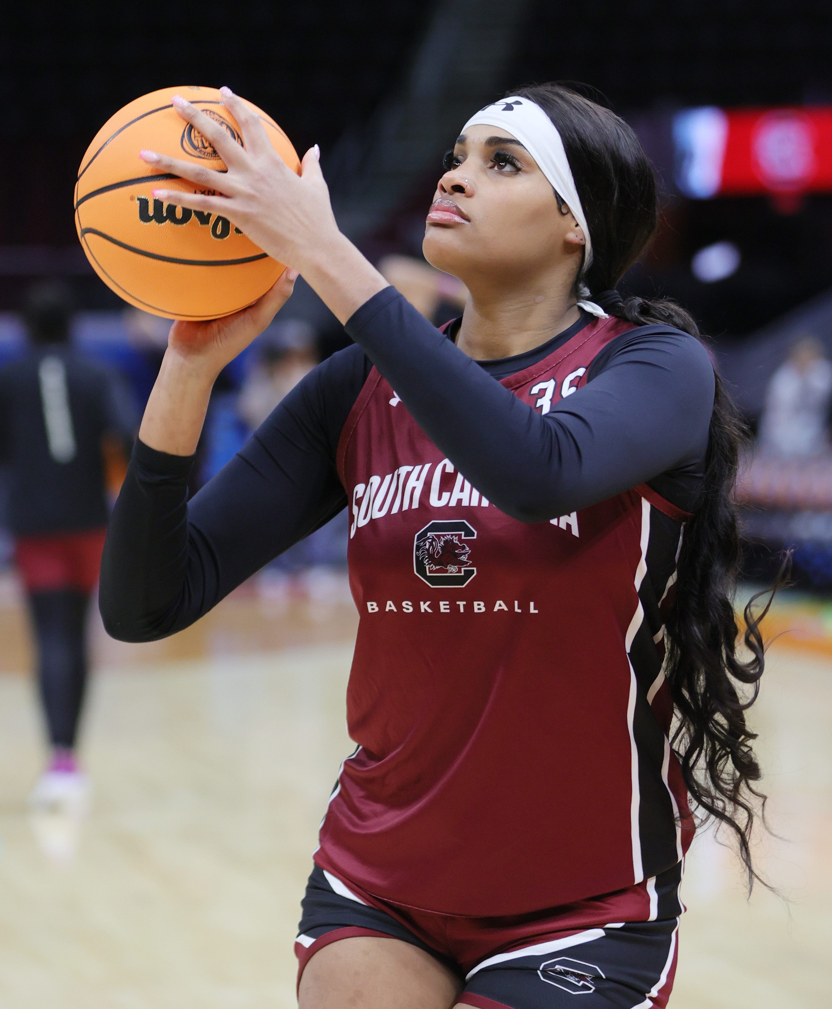 South Carolina Final Four practice at Rocket Mortgage FieldHouse, April