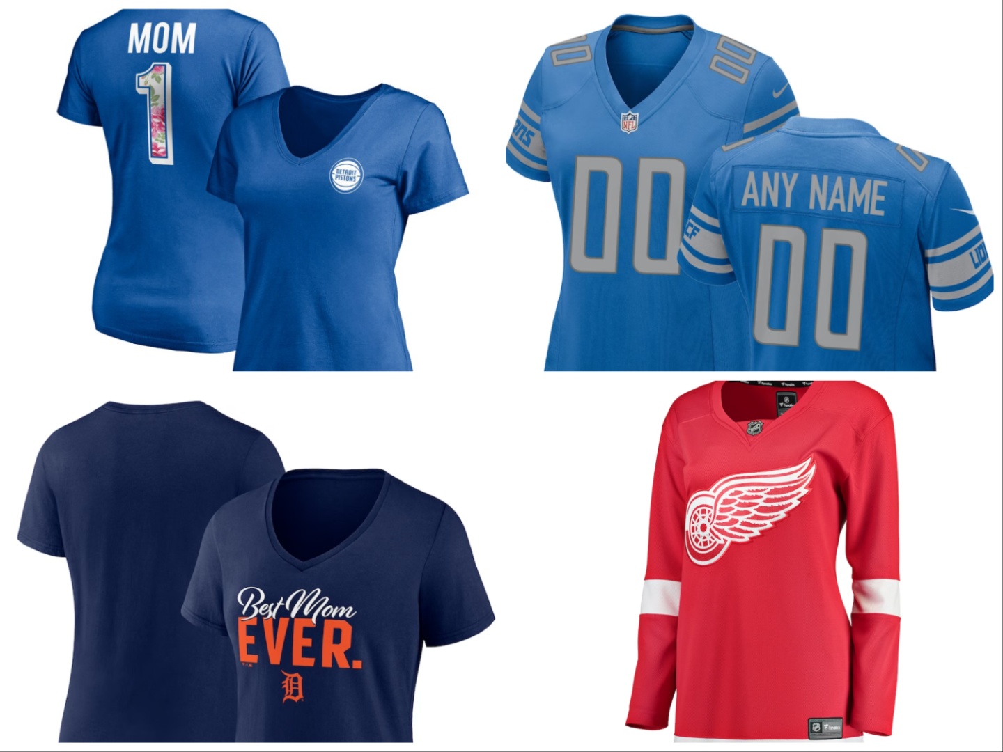 Women's Fanatics Branded Navy Detroit Tigers Core Team Long Sleeve V-Neck T- Shirt 