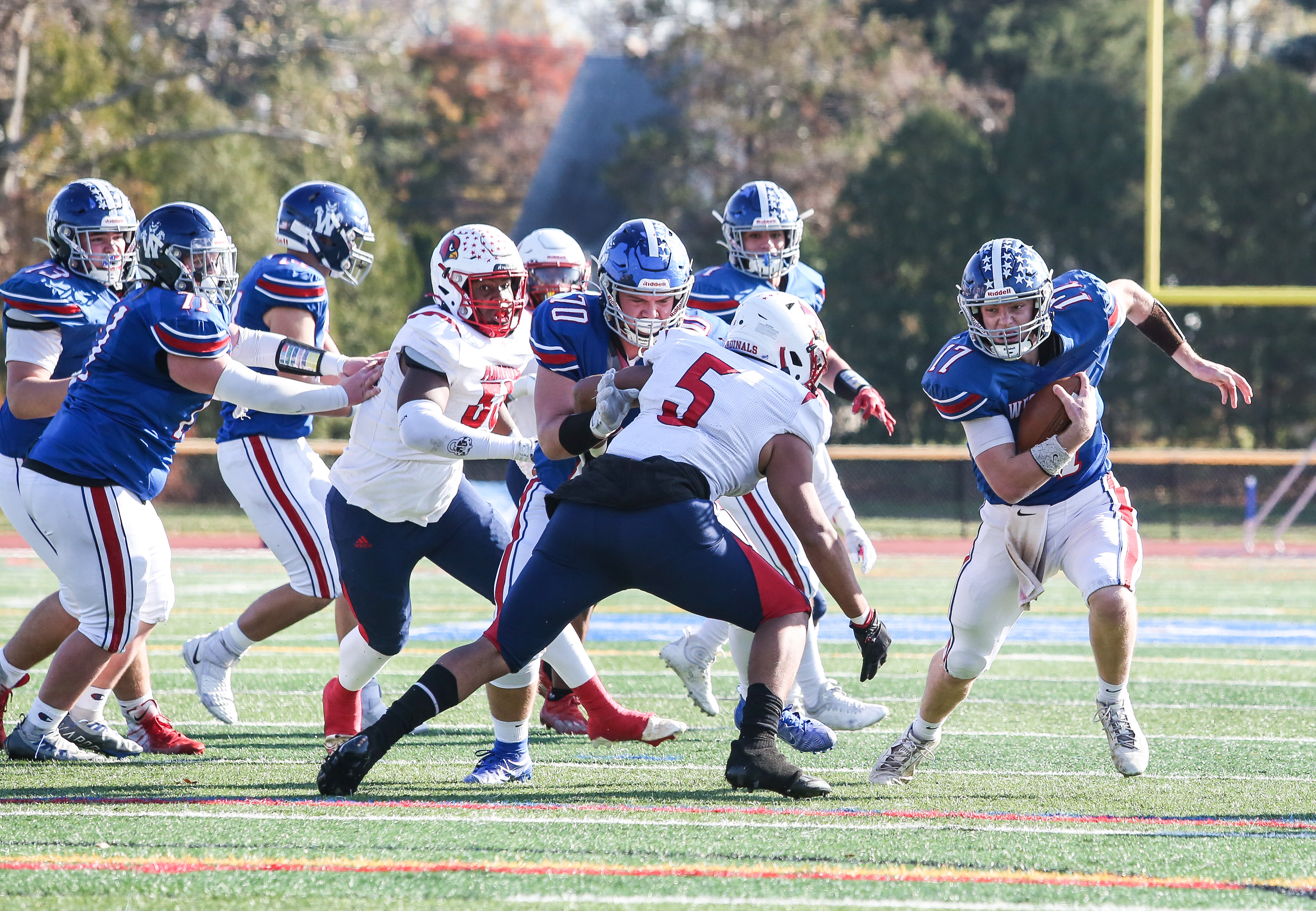 Football: Westfield Feasts on TD Passes, Downs Plainfield, 27-0, in Thanksgiving  Rivalry Game