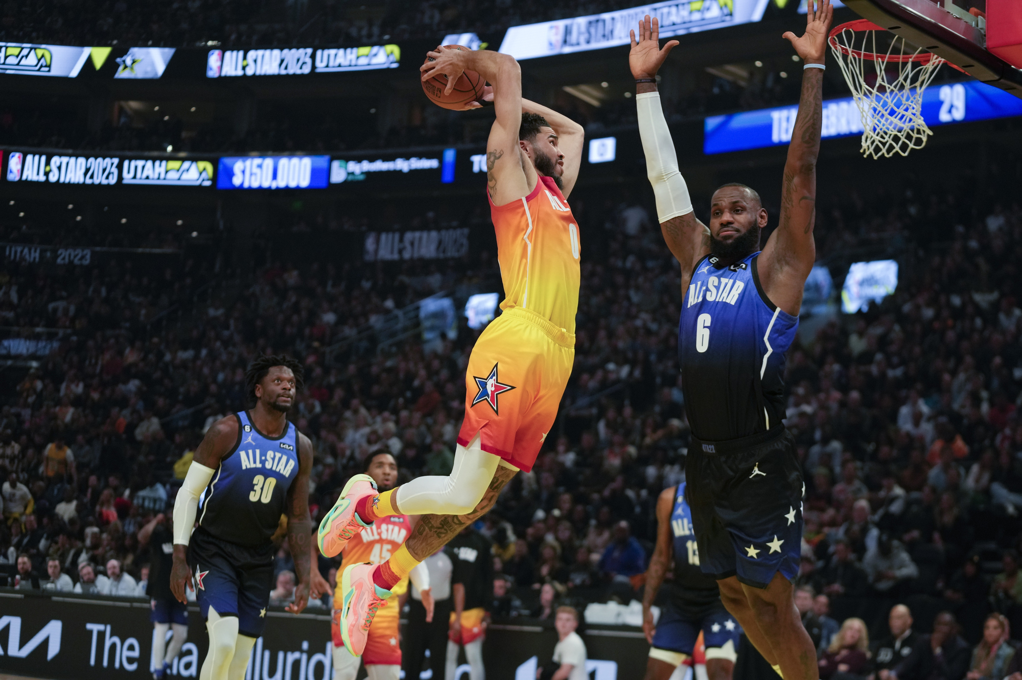 2023 NBA All-Star Game winner: Jayson Tatum sets points record as Team  Giannis crushes Team LeBron - DraftKings Network