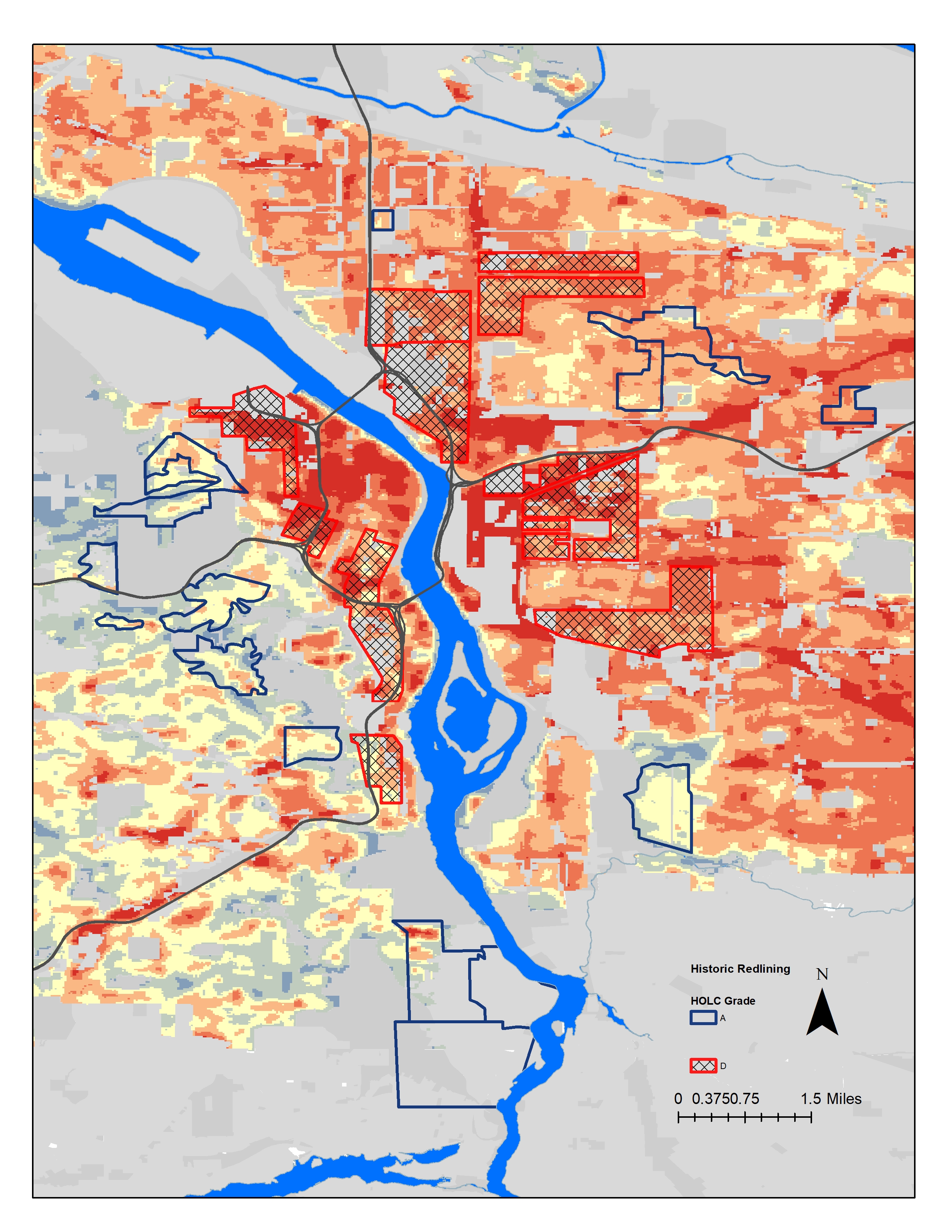 Connecting the dots between redlining and heat resilience in