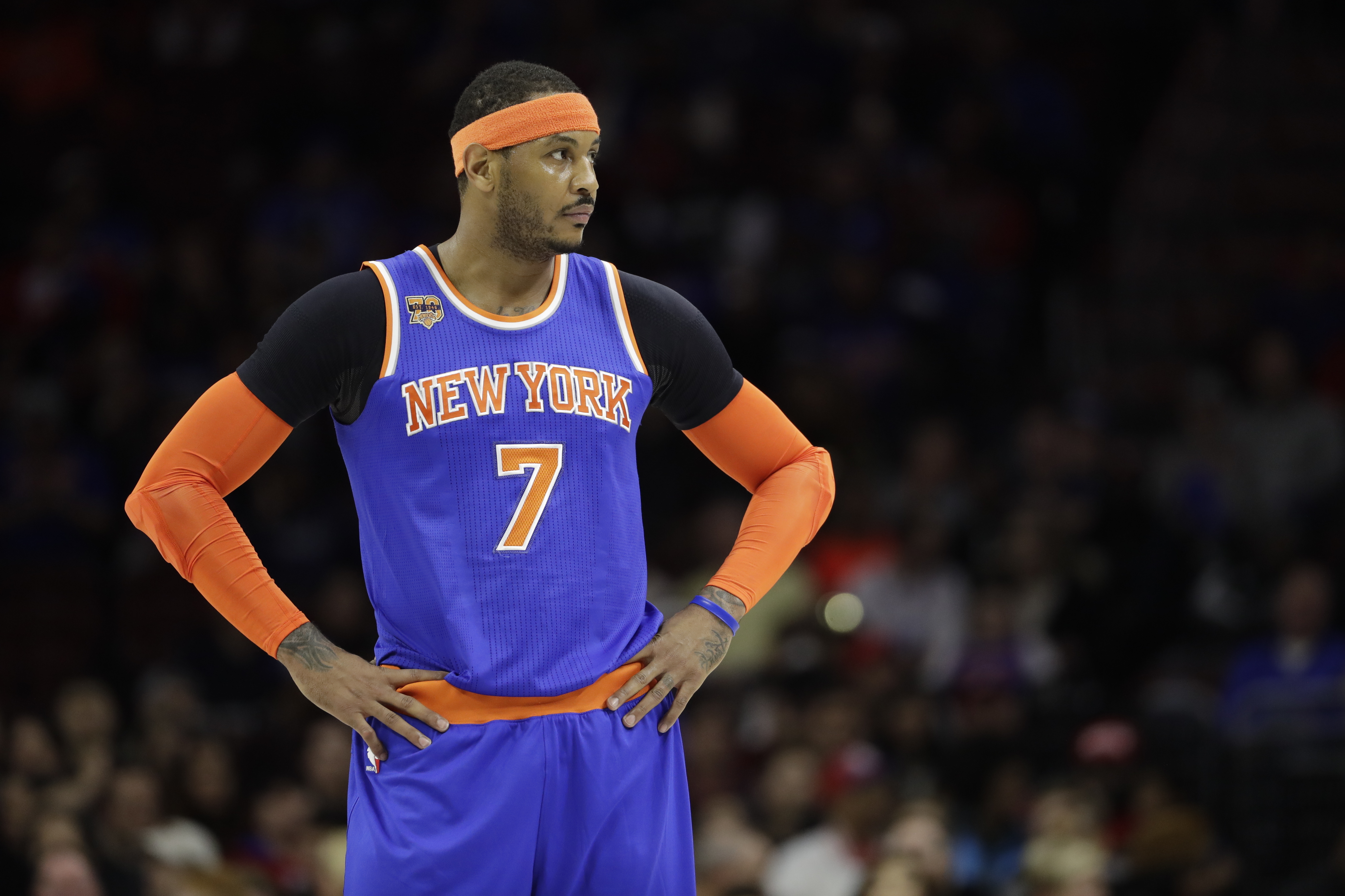Adidas jersey nba star Carmelo Anthony jersey New York Knicks 7 men's  basketball sports fitness vest