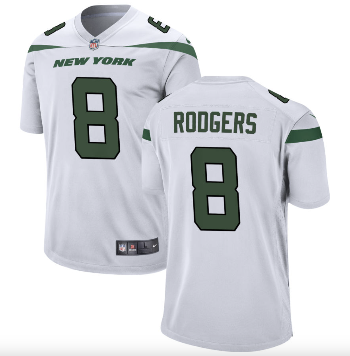 Men's Nike Aaron Rodgers Black New York Jets Game Jersey